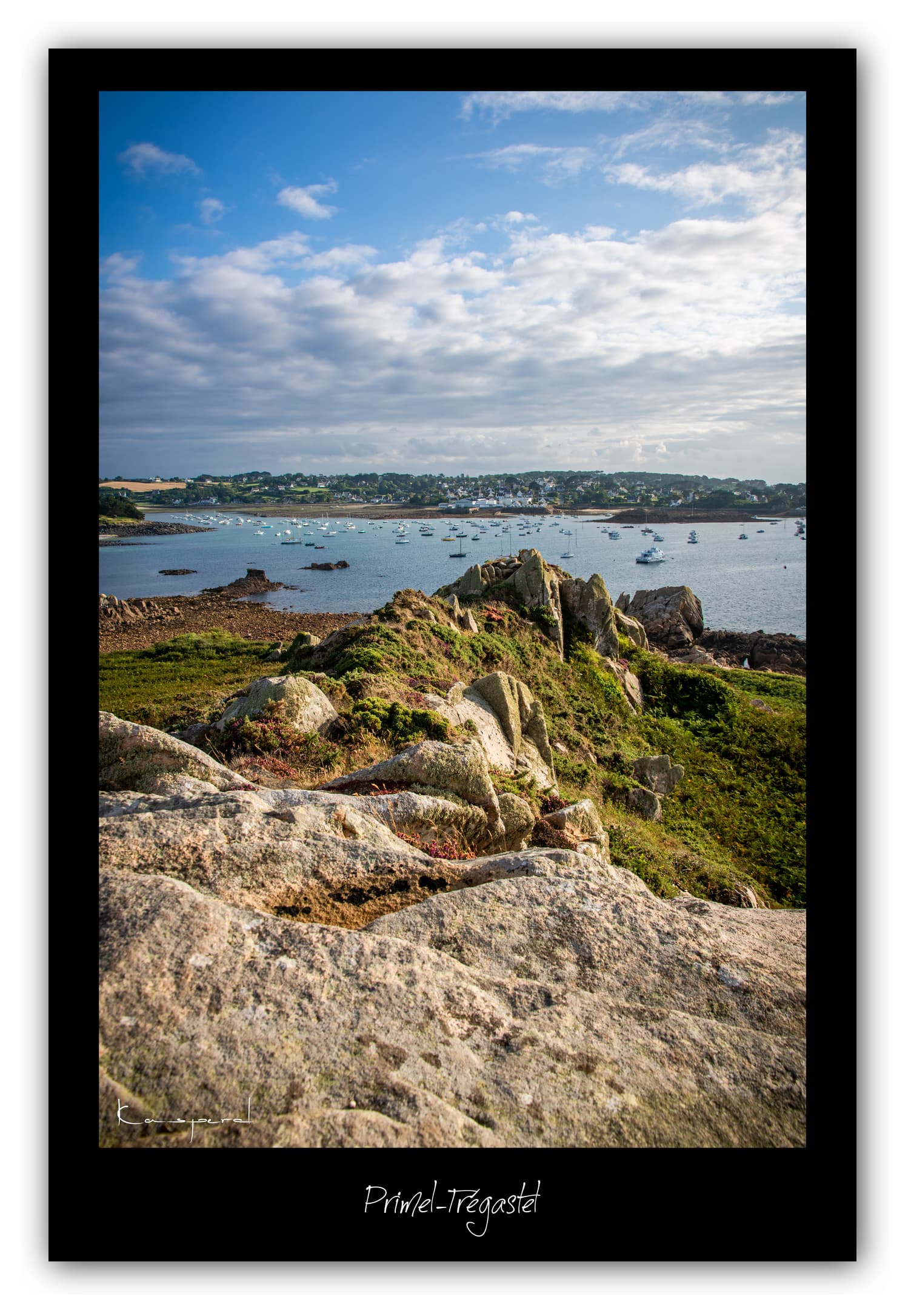 Poster Pointe de Primel-Trégastel - Bretagne (France). Affiches Formats 30x40 cm, 40x60 cm ou 50x70 cm. Impression sur Papier Photo. Décoration murale. Paysage. Mer.