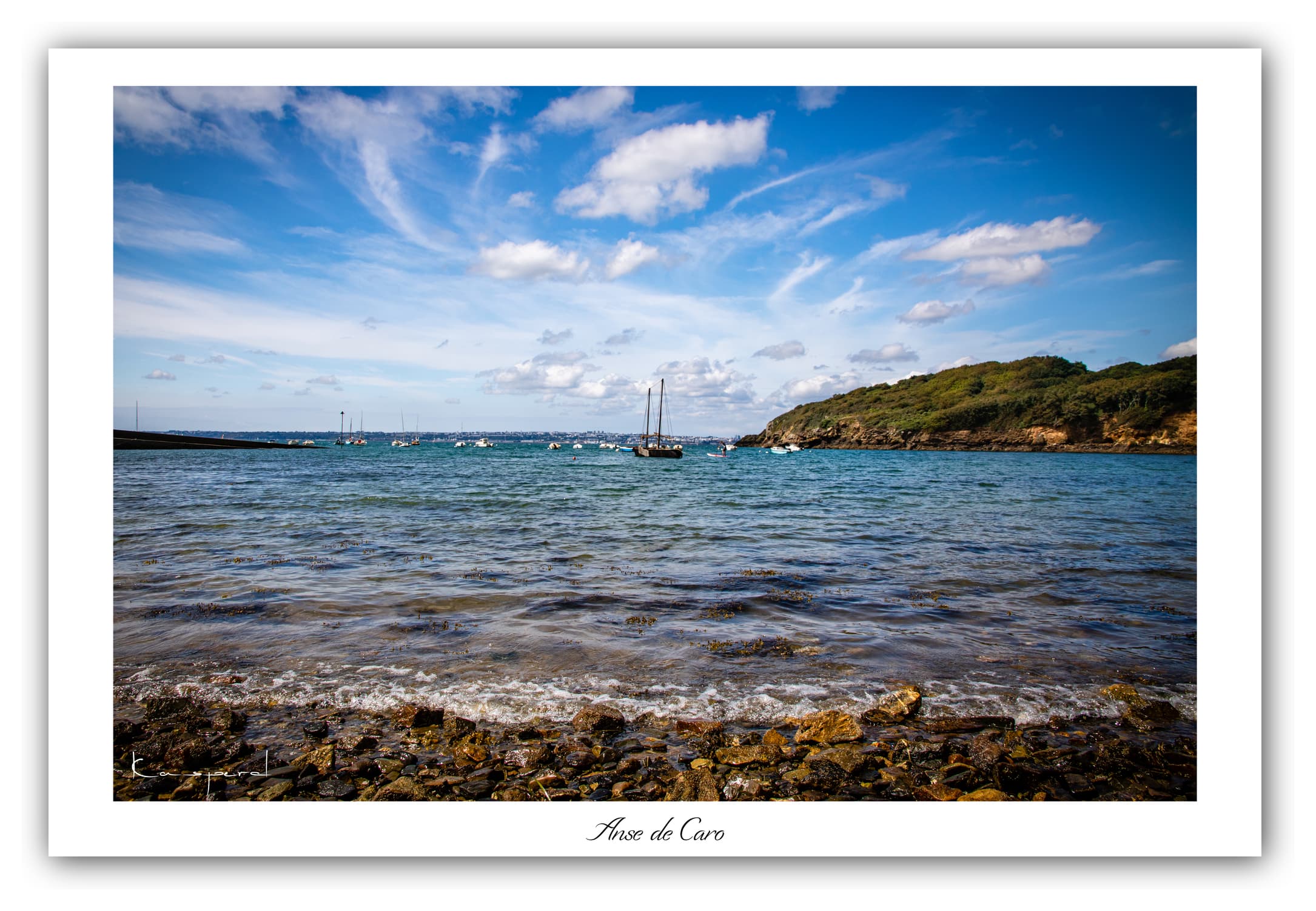 Poster Anse du Caro - Bretagne (France). Affiches Formats 30x40 cm, 40x60 cm ou 50x70 cm. Impression sur Papier Photo. Décoration murale. Paysage. Mer.
