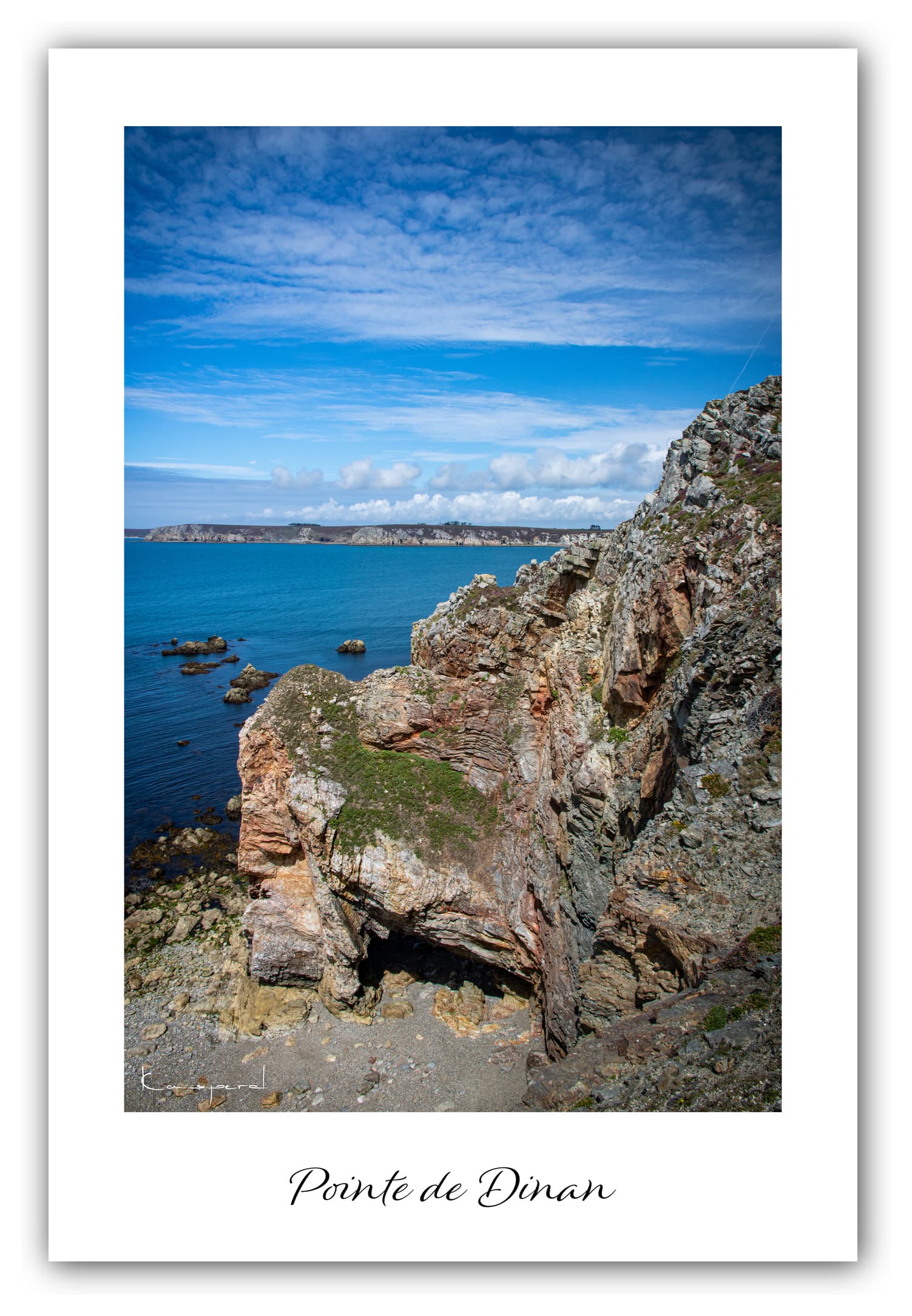 Poster Presqu'île de Crozon - Bretagne (France). Affiches Formats 30x40 cm, 40x60 cm ou 50x70 cm. Impression sur Papier Photo. Décoration murale. Paysage. Mer. Phare.