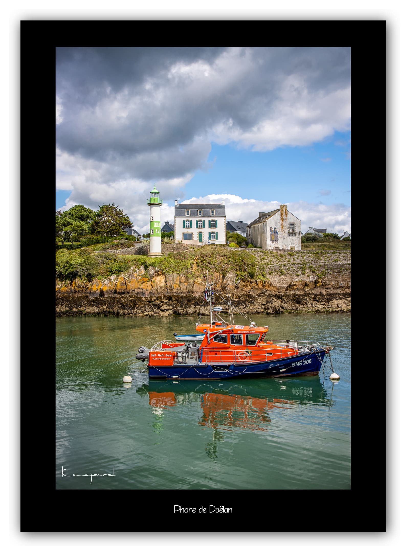 Poster Phare de Doëlan (Bretagne - France). Affiches Formats 30x40cm, 40x60 cm ou 50x70 cm. Impression sur Papier Photo. Décoration murale. Paysage. Phare.