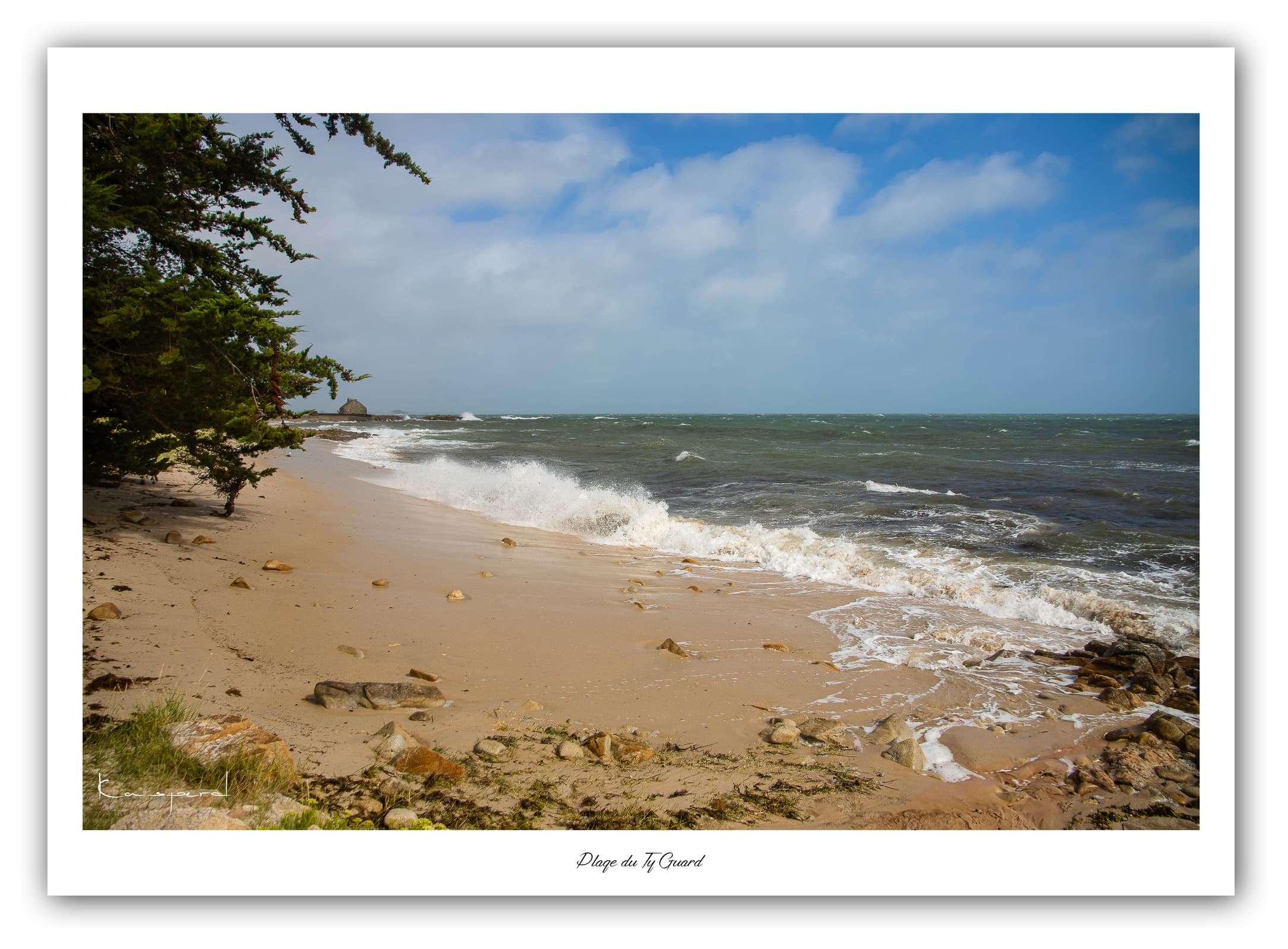 Poster Plage du Ty Guard (Bretagne - France). Affiches Formats 30x40cm, 40x60 cm ou 50x70 cm. Impression sur Papier Photo. Décoration murale. Paysage. Plage.