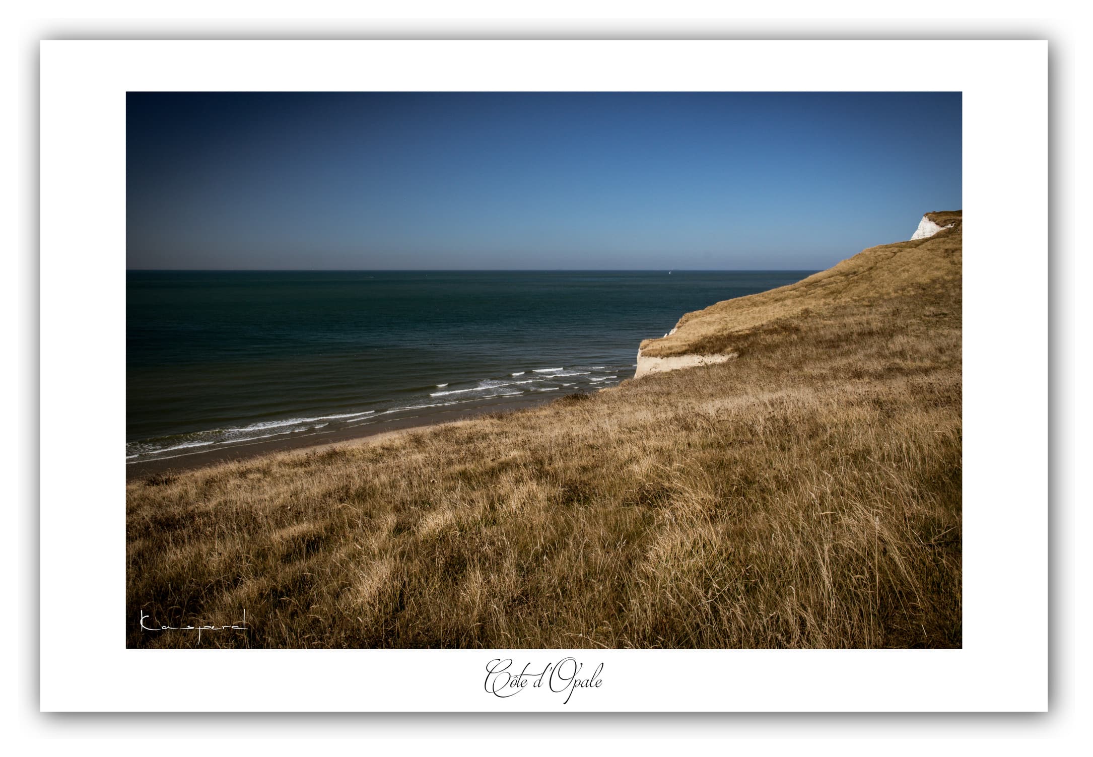 Poster Côte d'Opale - Hauts de France (France). Affiches Formats 30x40 cm, 40x60 cm ou 50x70 cm. Impression sur Papier Photo. Décoration murale. Paysage. Mer.