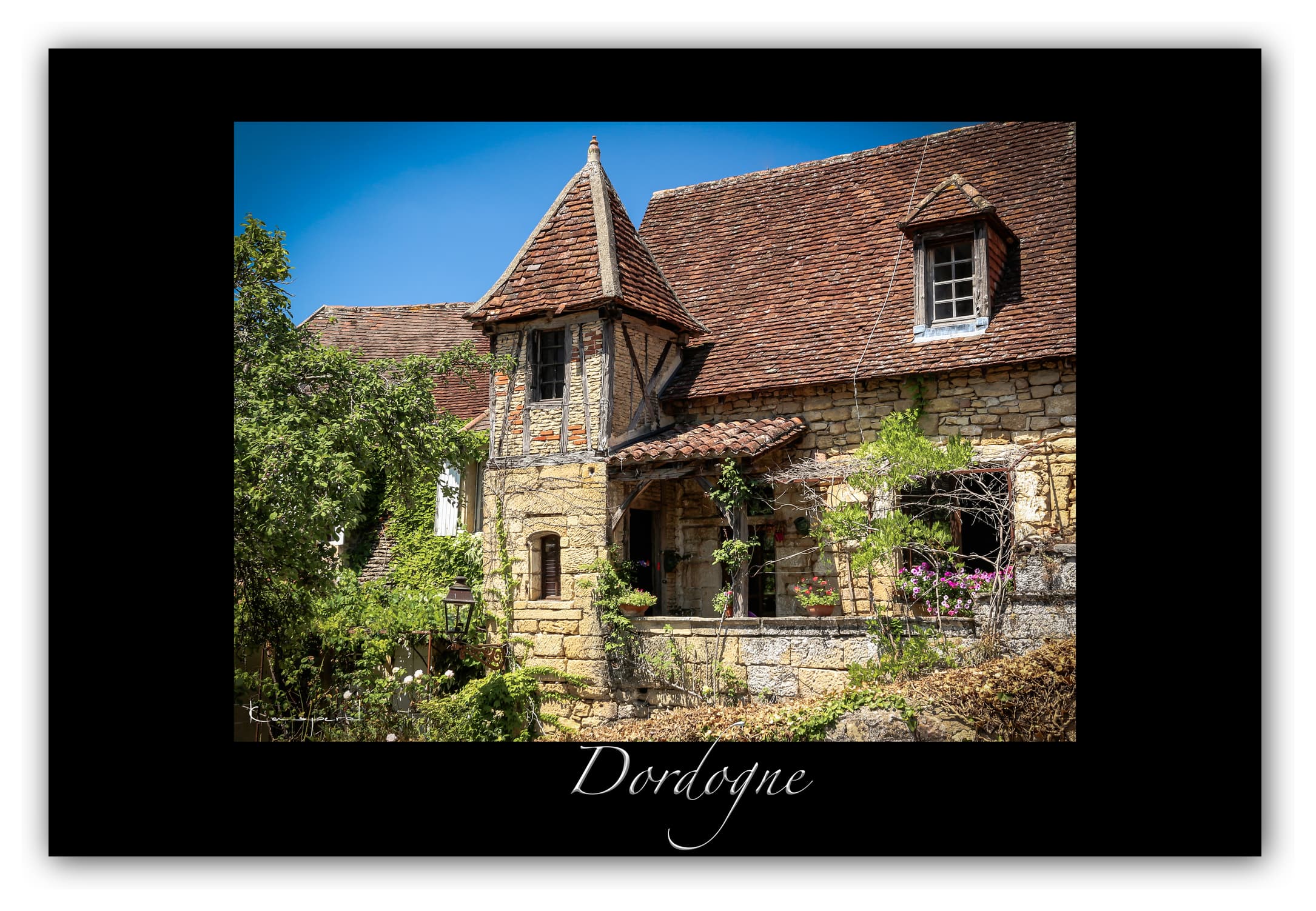 Poster Sarlat-la-Canéda - Dordogne (France). Affiches Formats 30x40 cm, 40x60 cm ou 50x70 cm. Impression sur Papier Photo. Décoration murale. Paysage. Architecture.