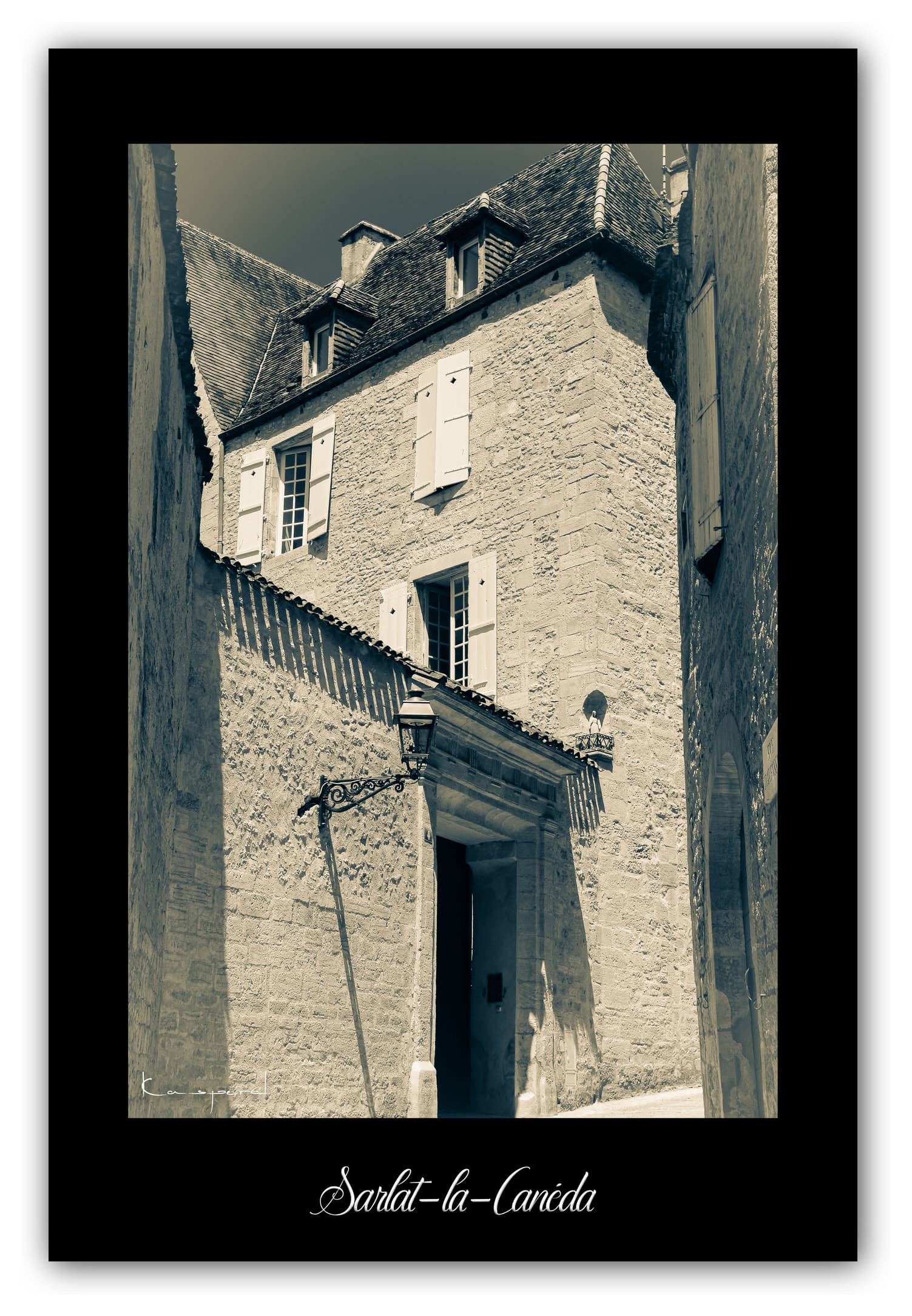Générique Poster Sarlat-la-Canéda - Dordogne (France). Affiches Formats 30x40 cm, 40x60 cm ou 50x70 cm. Impression sur Papier Photo. Décoration murale. Paysage. Architecture.