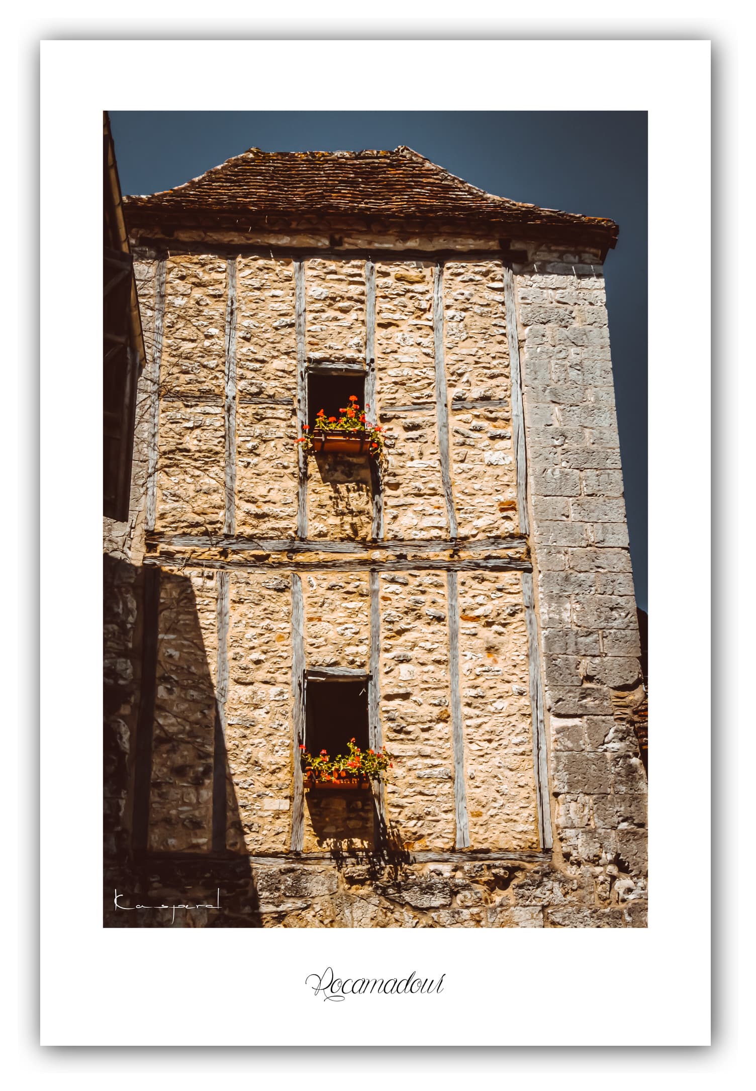 Poster Rocamadour - Lot (France). Affiches Formats 30x40 cm, 40x60 cm ou 50x70 cm. Impression sur Papier Photo. Décoration murale. Paysage. Architecture.