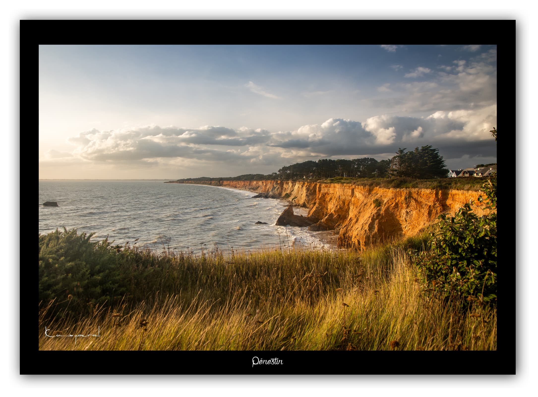 Poster Pénestin (Bretagne - France). Affiches Formats 30x40cm, 40x60 cm ou 50x70 cm. Impression sur Papier Photo. Décoration murale. Paysage. Plage.