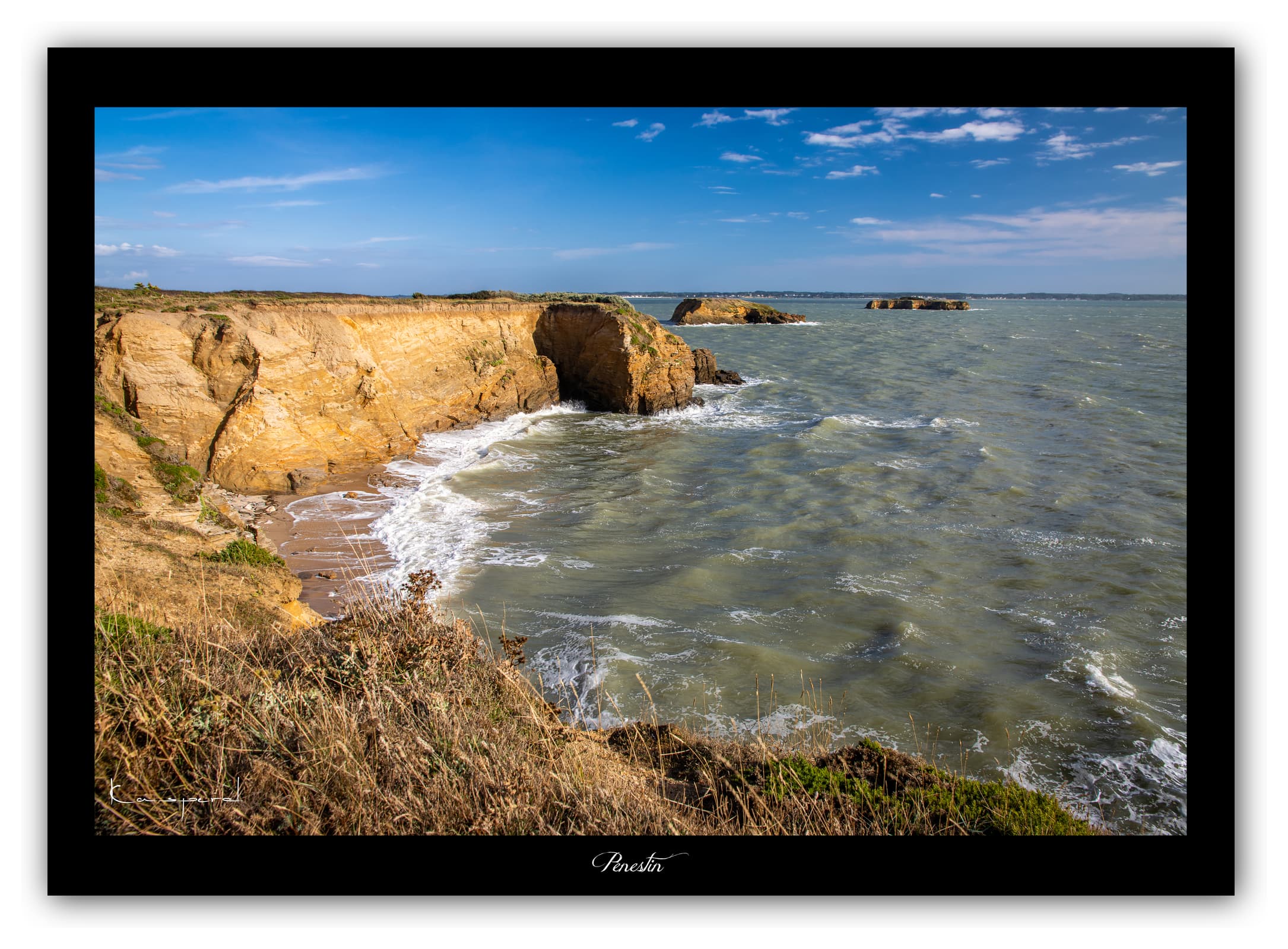 Poster Pénestin (Bretagne - France). Affiches Formats 30x40cm, 40x60 cm ou 50x70 cm. Impression sur Papier Photo. Décoration murale. Paysage. Plage.