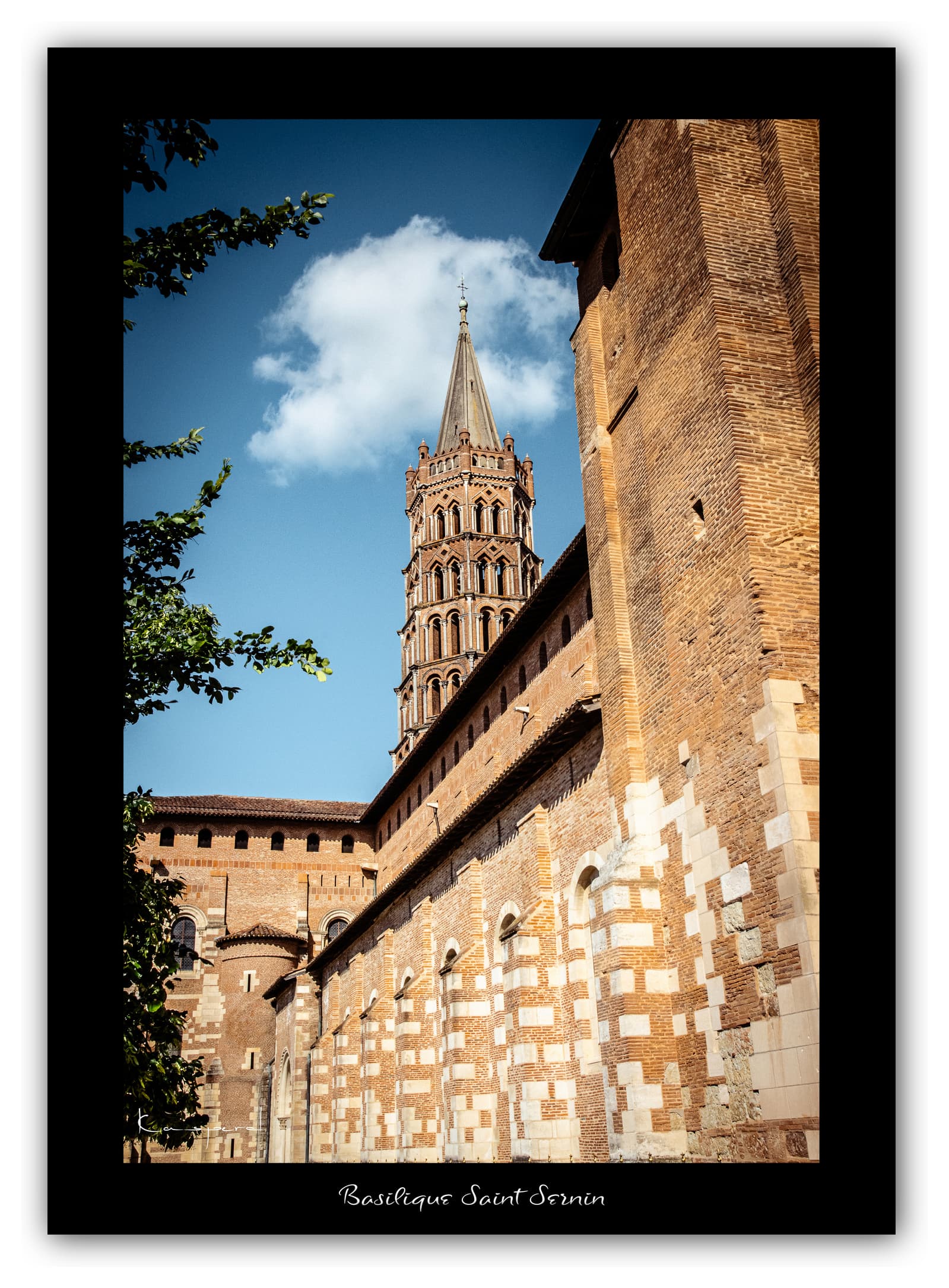 Générique Poster Basilique Saint-Sernin (Toulouse - France). Affiches Formats 30x40cm, 40x60 cm ou 50x70 cm. Impression sur Papier Photo. Décoration murale. Architecture. Monument.