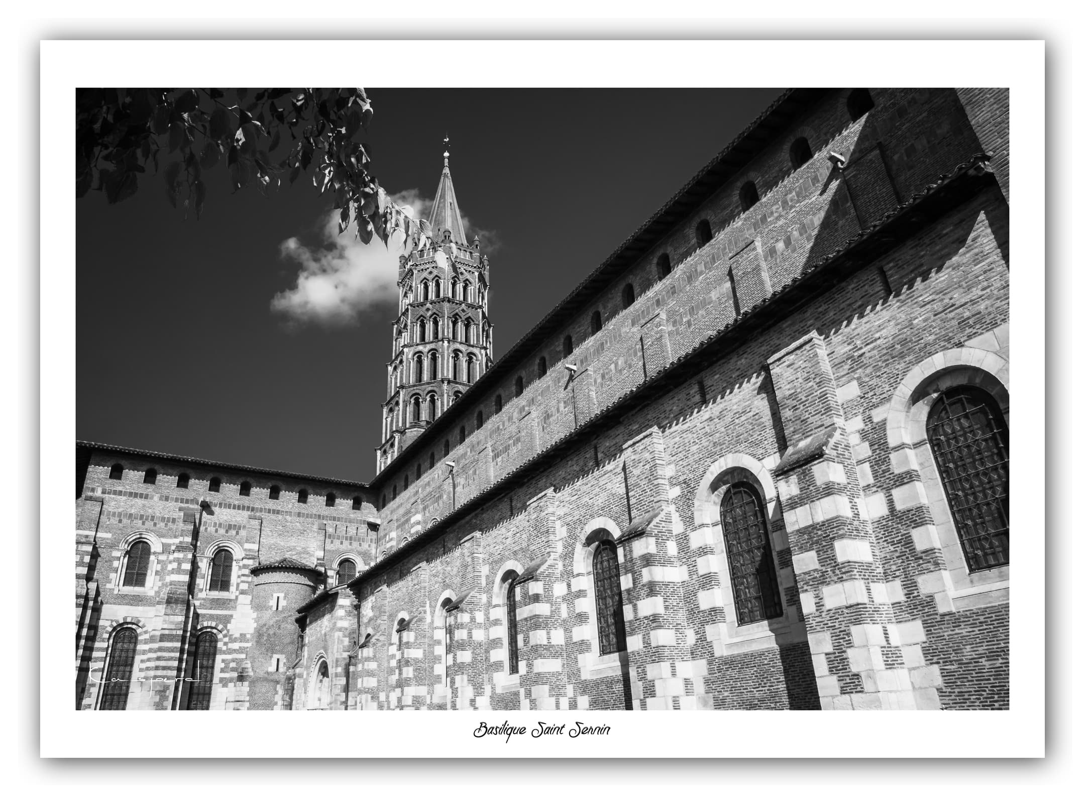 Générique Poster Basilique Saint-Sernin (Tooulouse - France). Affiches Formats 30x40cm, 40x60 cm ou 50x70 cm. Impression sur Papier Photo. Décoration murale. Architecture. Monument.