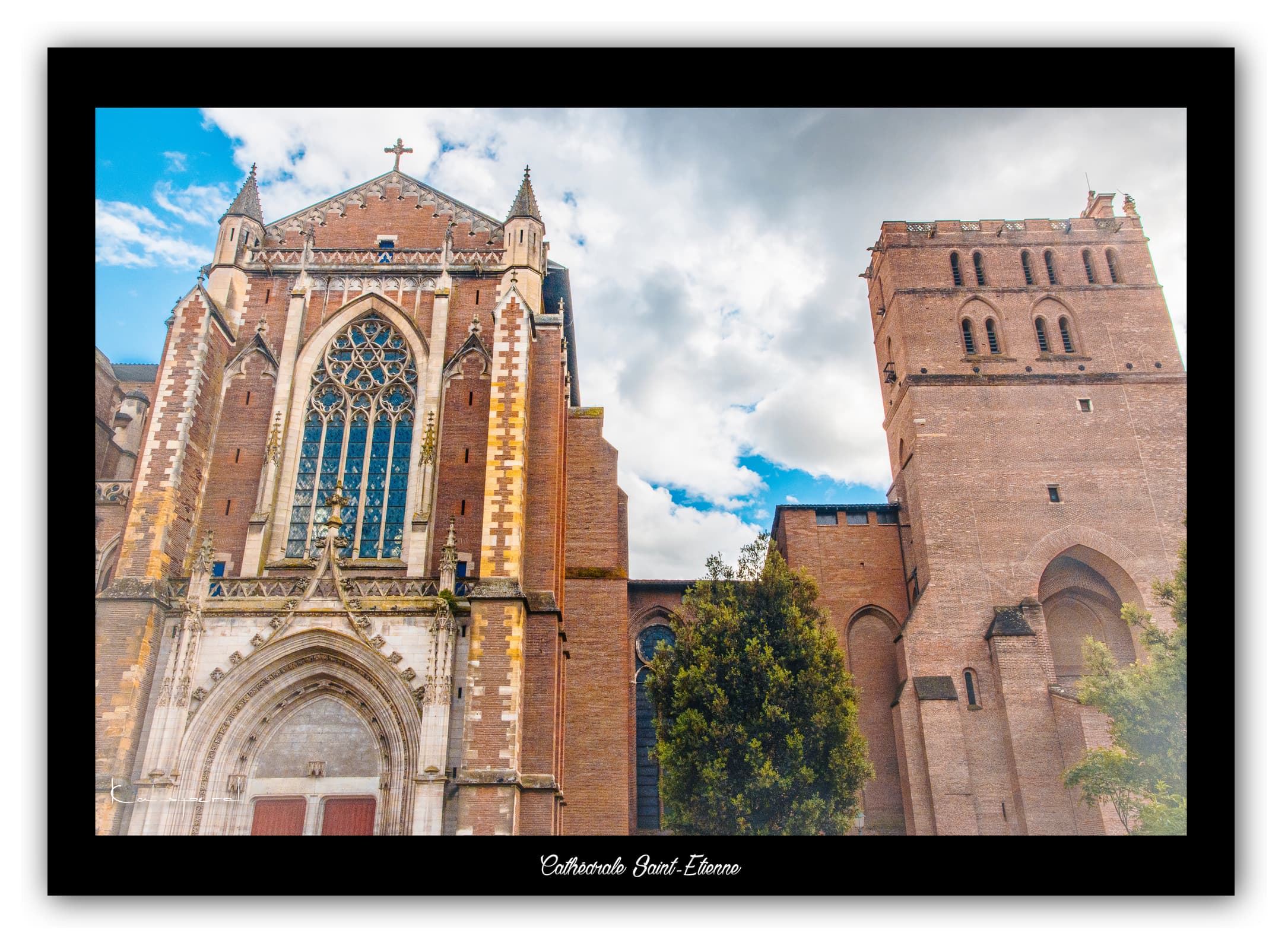 Générique Poster Cathédrale Saint-Etienne (Toulouse - France). Affiches Formats 30x40cm, 40x60 cm ou 50x70 cm. Impression sur Papier Photo. Décoration murale. Architecture. Monument.