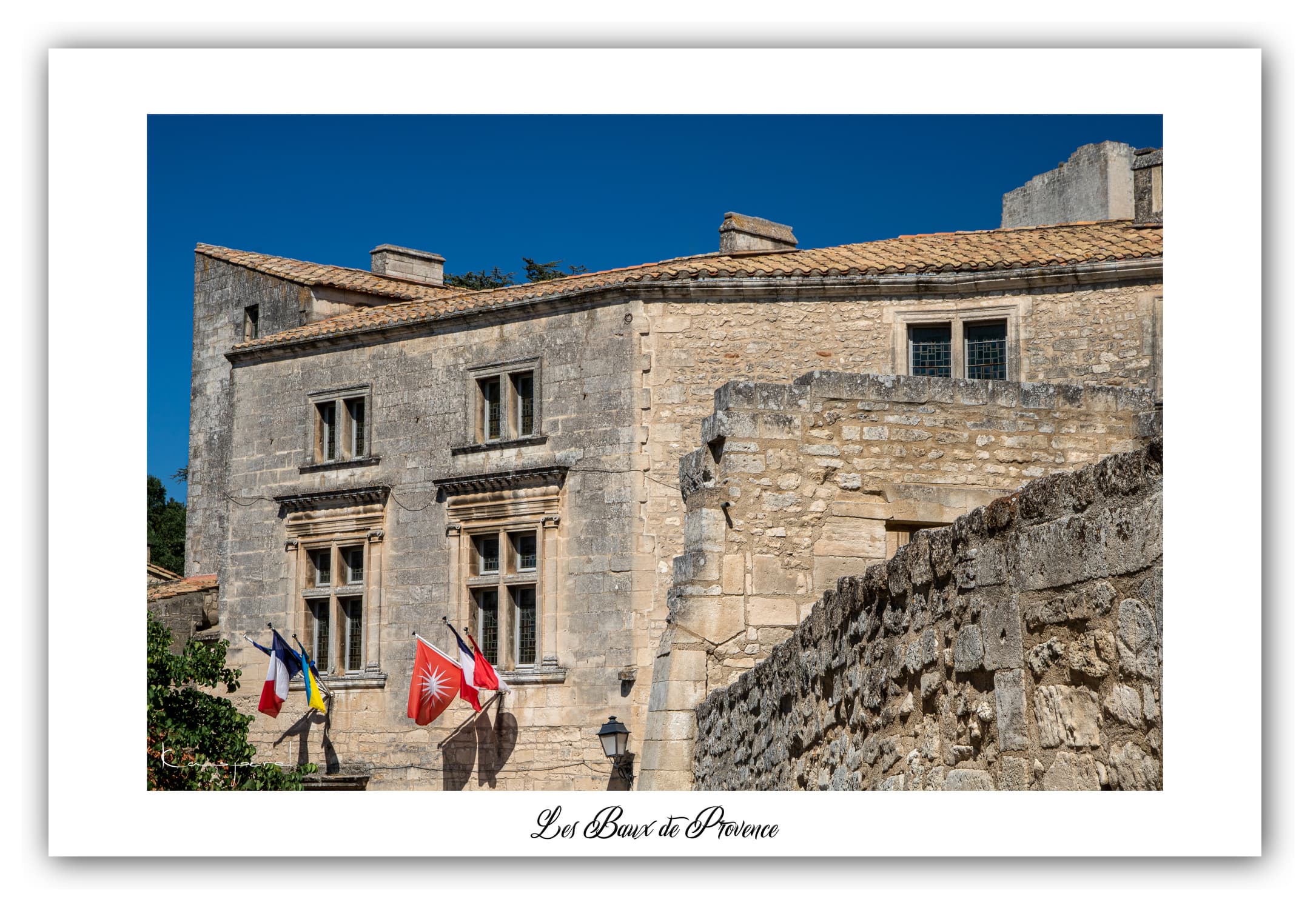 Poster Baux de Provence (Bouches du Rhône - France). Affiches Formats 30x40 cm, 40x60 cm ou 50x70 cm. Impression sur Papier Photo. Décoration murale. Village. Architecture.