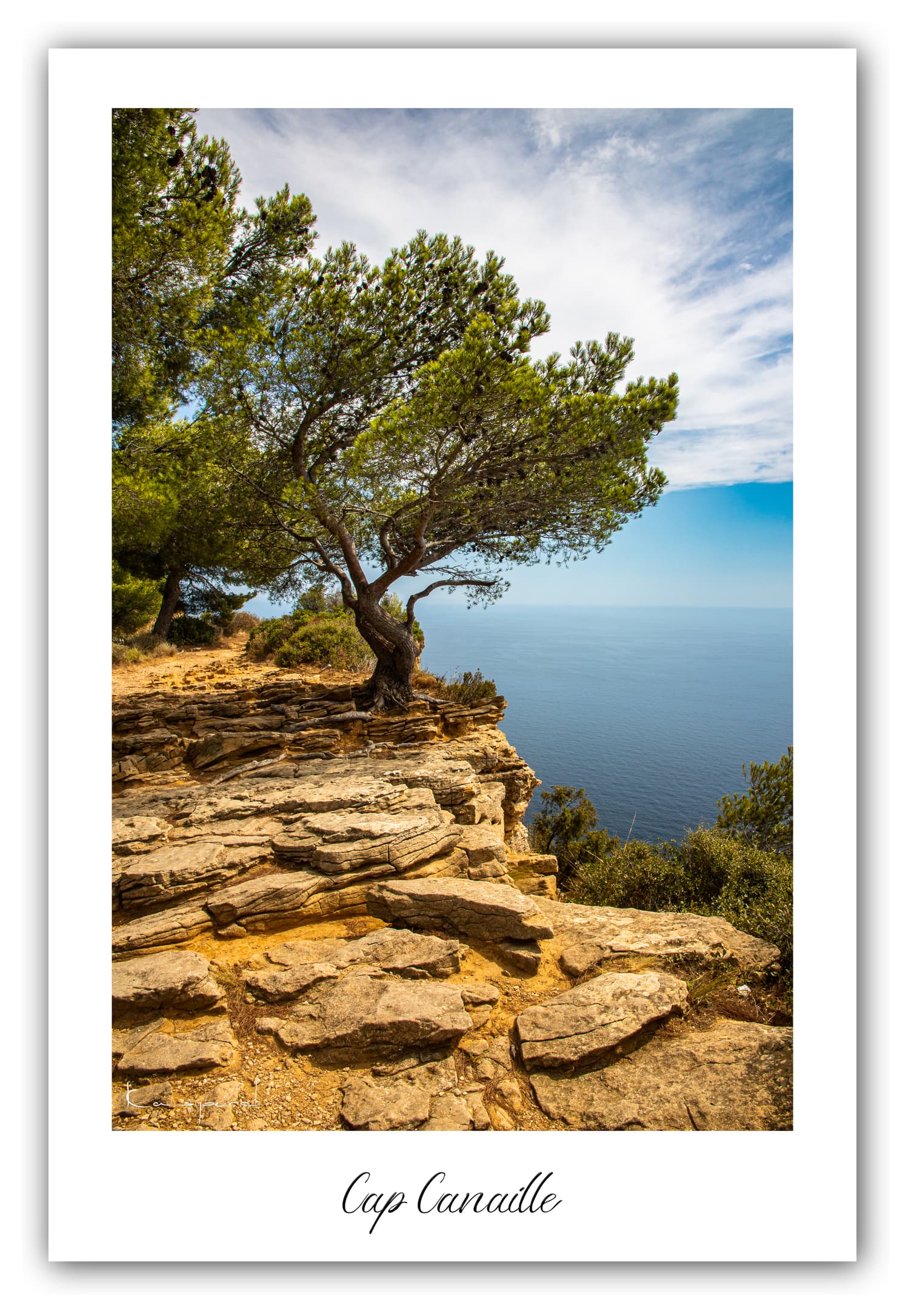 Poster Cap Canaille (Bouches du Rhône - France). Affiches Formats 30x40 cm, 40x60 cm ou 50x70 cm. Impression sur Papier Photo. Décoration murale. Mer. Méditerranée. Paysage.