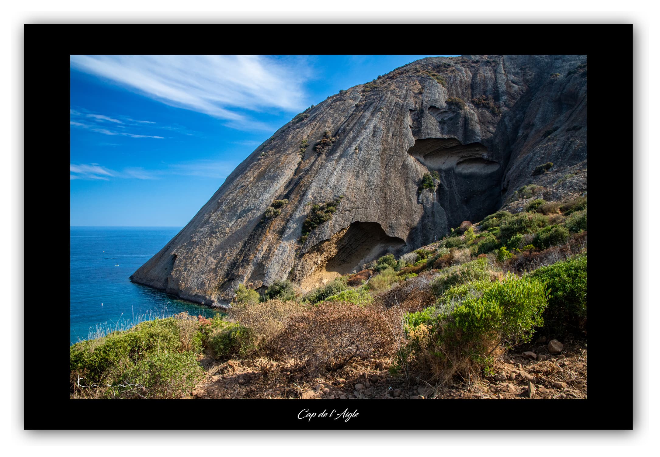 Poster Cap de l'Aigle (Bouches du Rhône - France). Affiches Formats 30x40 cm, 40x60 cm ou 50x70 cm. Impression sur Papier Photo. Décoration murale. Mer. Méditerranée. Paysage.