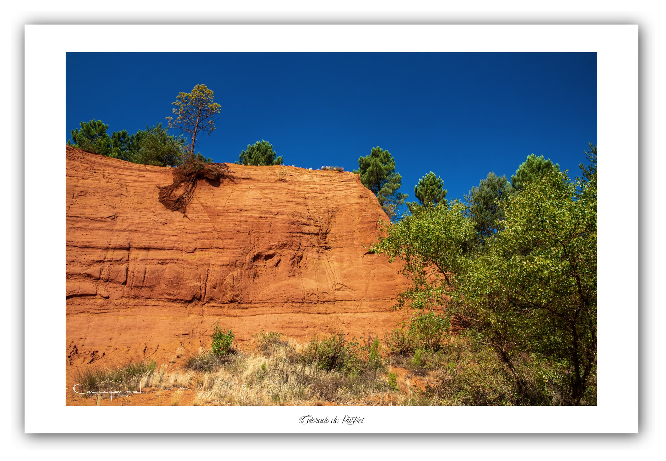 Poster Colorado de Rustrel (Vaucluse - France). Affiches Formats 30x40 cm, 40x60 cm ou 50x70 cm. Impression sur Papier Photo. Décoration murale. Paysage. Couleur.