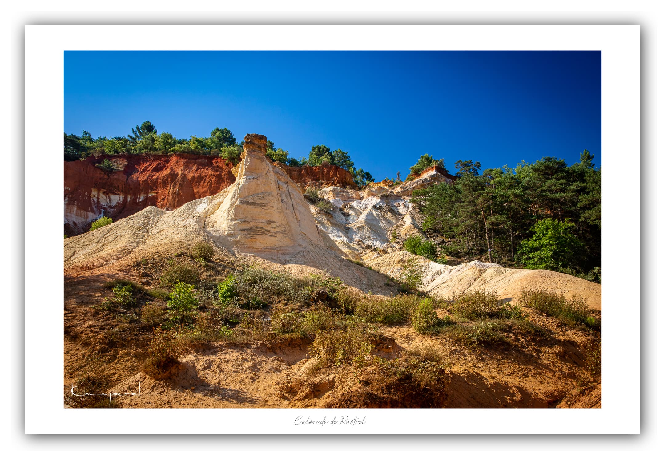 Poster Colorado de Rustrel (Vaucluse - France). Affiches Formats 30x40 cm, 40x60 cm ou 50x70 cm. Impression sur Papier Photo. Décoration murale. Paysage. Couleur.