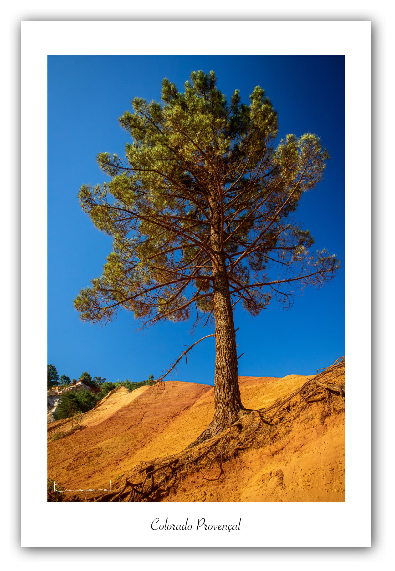 Poster Colorado de Rustrel (Vaucluse - France). Affiches Formats 30x40 cm, 40x60 cm ou 50x70 cm. Impression sur Papier Photo. Décoration murale. Paysage. Couleur.