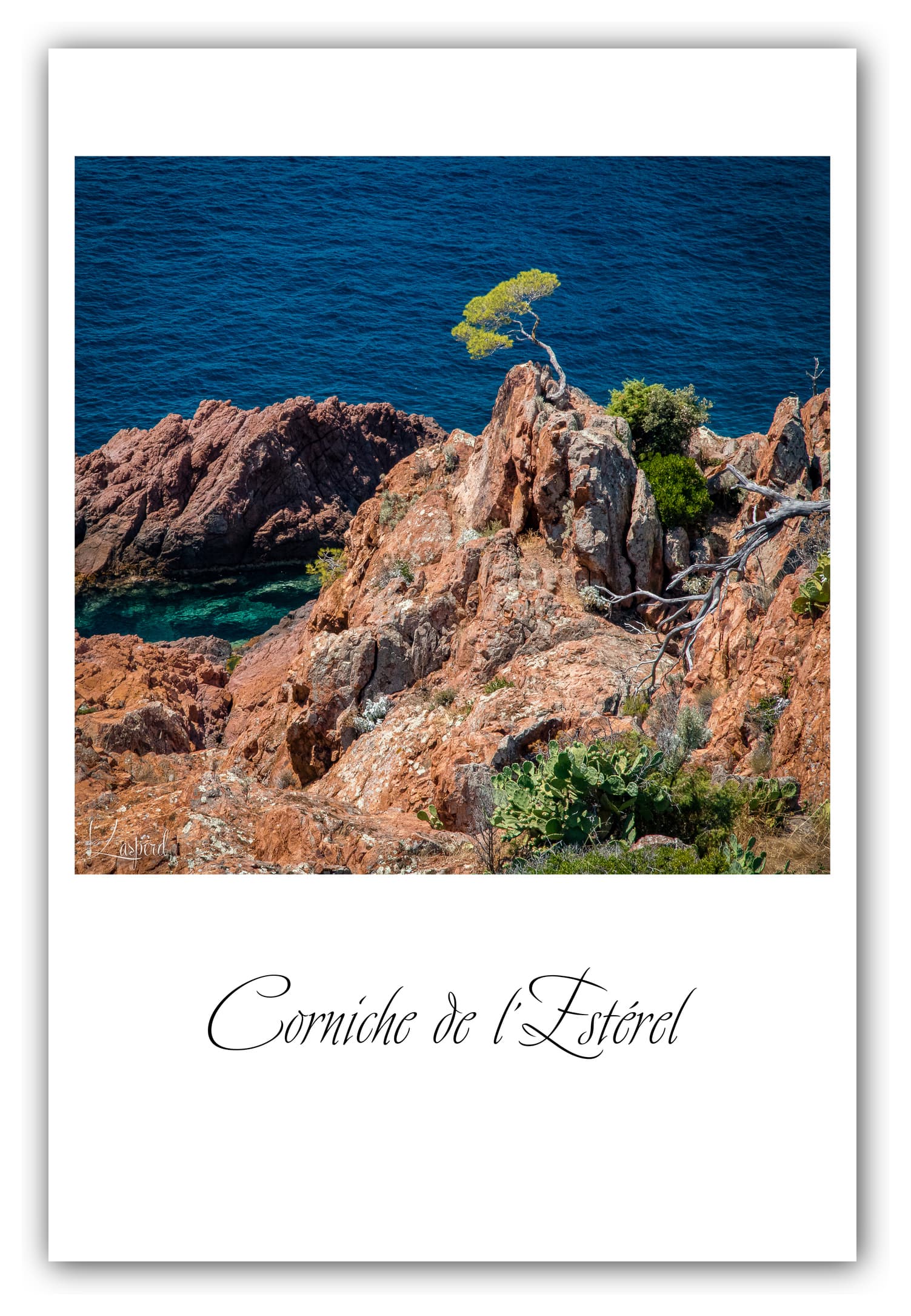 Poster Corniche de l'Estérel - Var (France). Affiches Formats 30x40 cm, 40x60 cm ou 50x70 cm. Impression sur Papier Photo. Décoration murale. Nature. Paysage. Panorama. Mer.