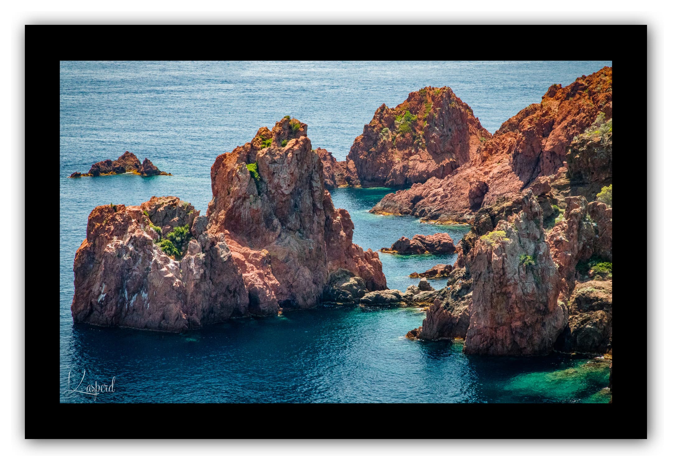 Poster Calanque des Contrebandiers - Var (France). Affiches Formats 30x40 cm, 40x60 cm ou 50x70 cm. Impression sur Papier Photo. Décoration murale. Nature. Paysage. Panorama. Mer.