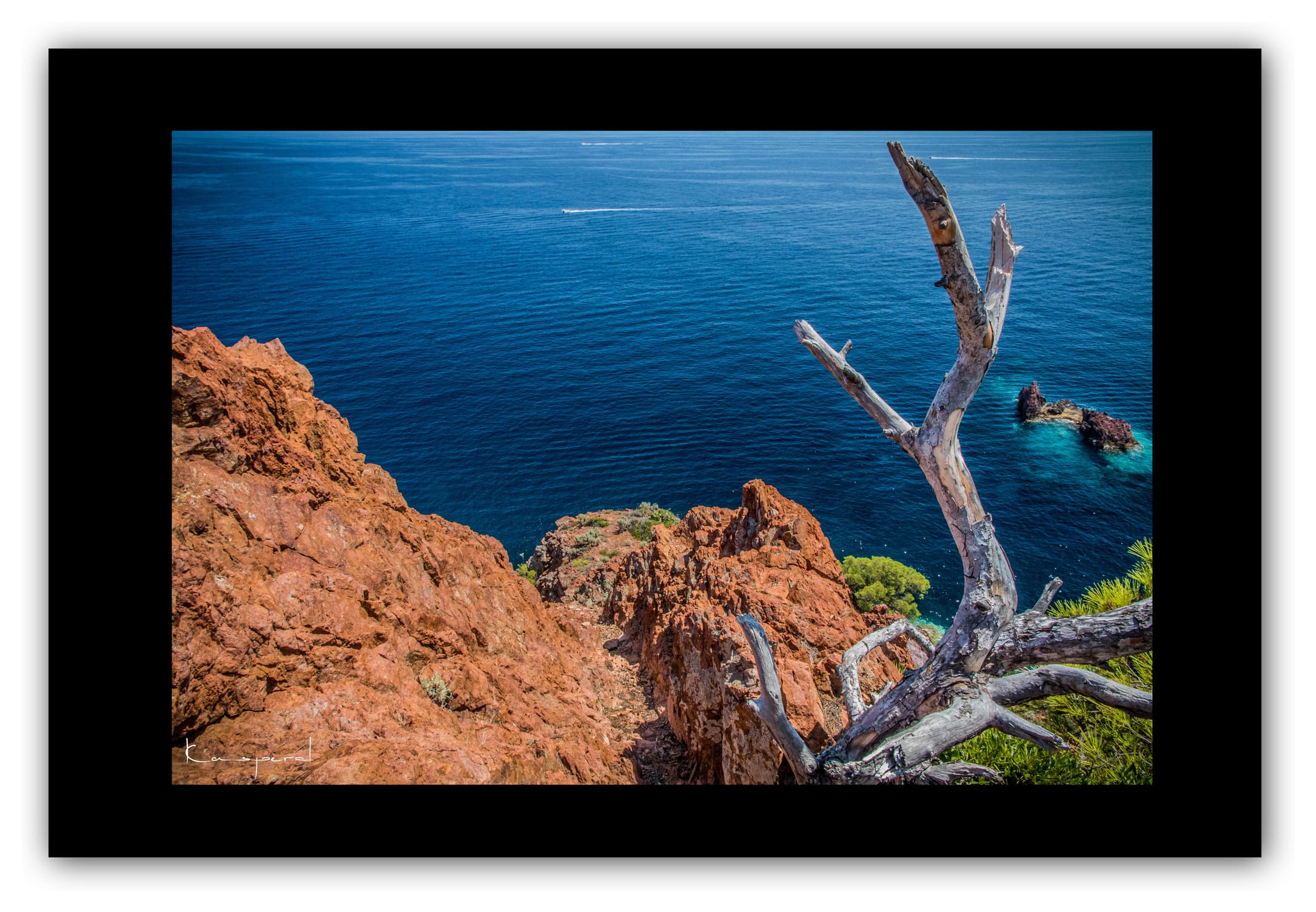 Poster Corniche de l'Estérel (Var - France). Affiches Formats 30x40 cm, 40x60 cm ou 50x70 cm. Impression sur Papier Photo. Décoration murale. Paysage. Pop Color.