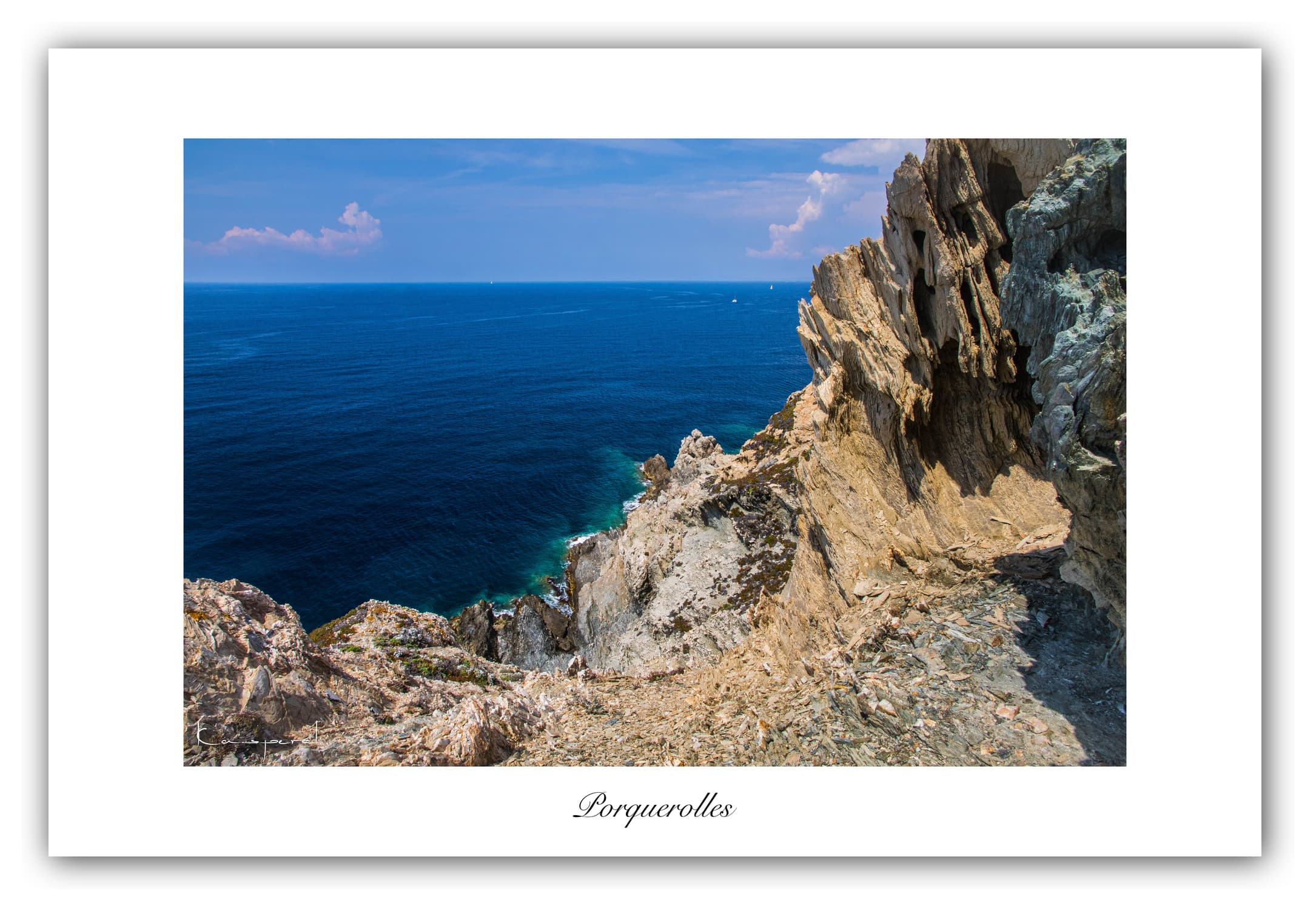 Poster Porquerolles (Var - France). Affiches Formats 30x40 cm, 40x60 cm ou 50x70 cm. Impression sur Papier Photo. Décoration murale. Paysage. Pop Color.