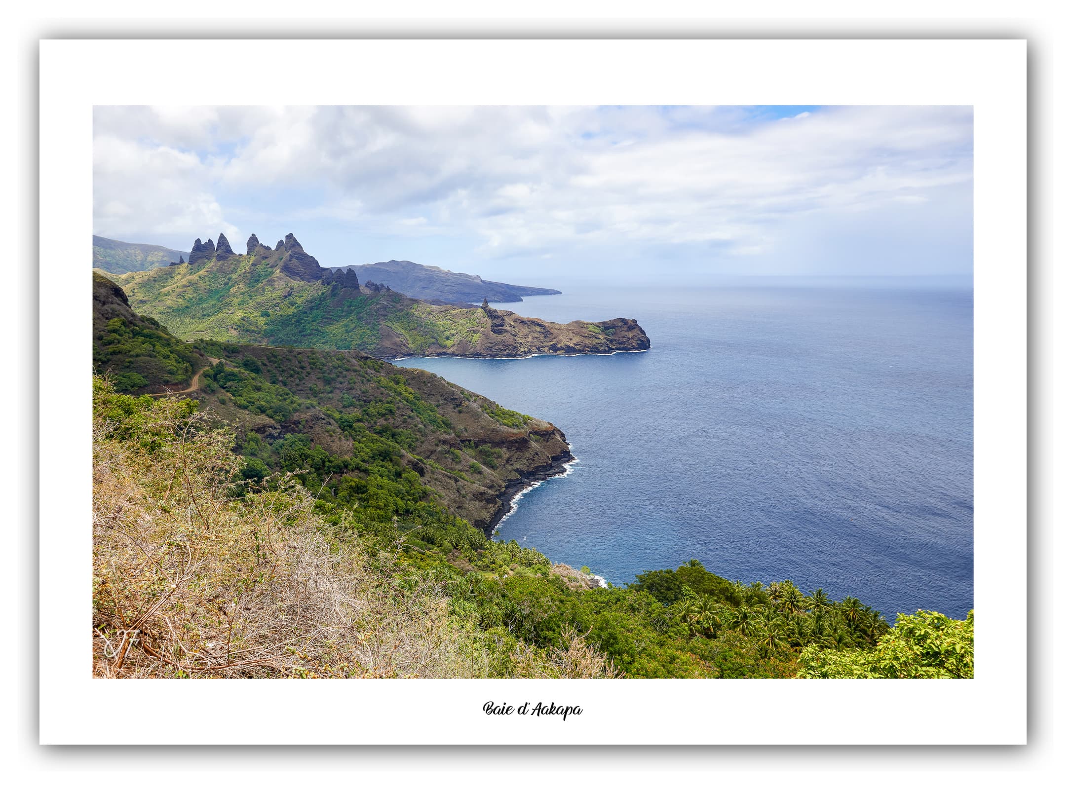 Générique Poster Baie d'Aakapa (Polynésie - Océanie). Affiches Formats 30x40cm, 40x60 cm ou 50x70 cm. Impression sur Papier Photo. Décoration murale. Paysage. Océan. Îles.