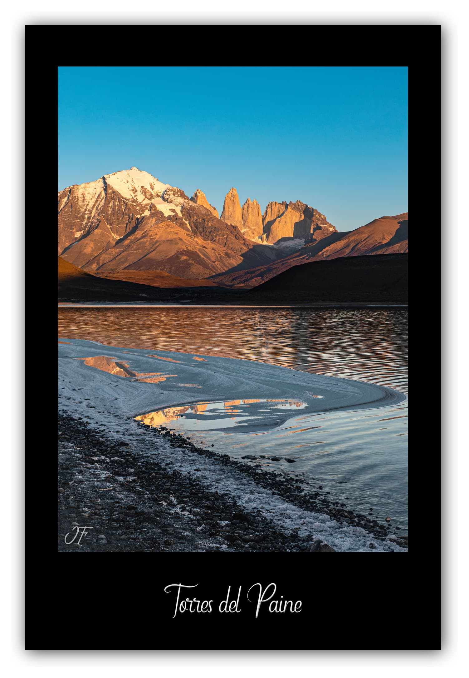 Poster Las Torres (Chili). Affiches Formats 30x40 cm, 40x60 cm ou 50x70 cm. Impression sur Papier Photo. Décoration murale. Nature. Paysage. Panorama. Montagne.
