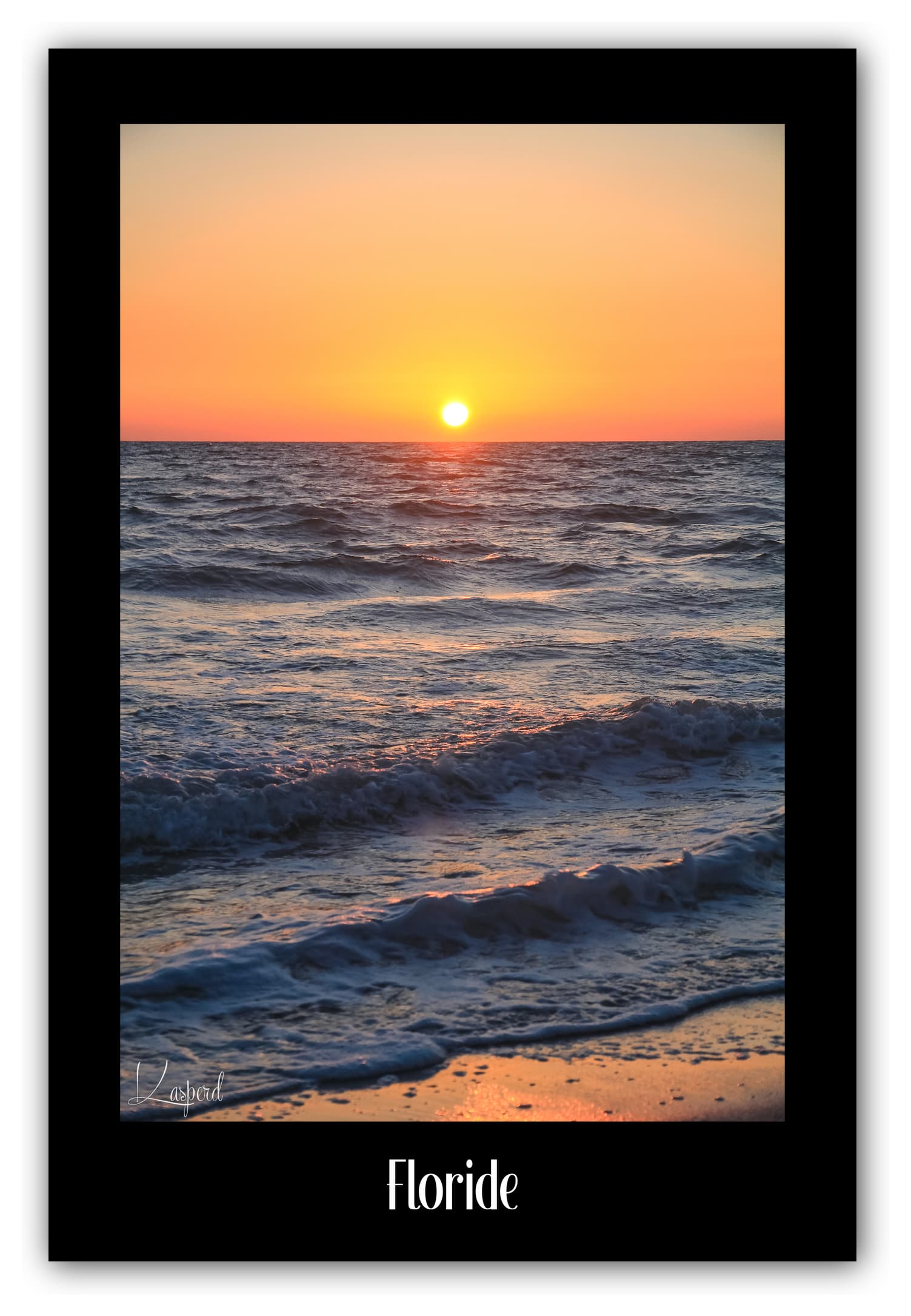 Poster Naples - Floride (États-Unis). Affiches Formats 30x40 cm, 40x60 cm ou 50x70 cm. Impression sur Papier Photo. Décoration murale. Nature. Paysage. Coucher de Soleil. Sunrise. Mer.