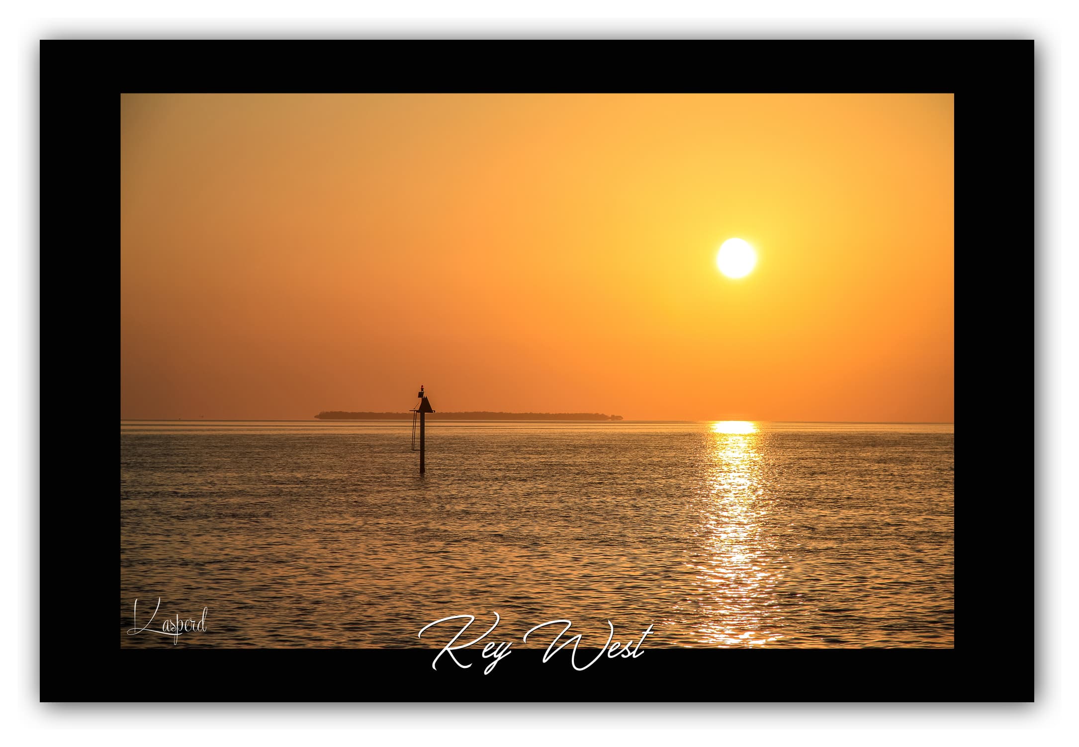 Poster Key West - Floride (États-Unis). Affiches Formats 30x40 cm, 40x60 cm ou 50x70 cm. Impression sur Papier Photo. Décoration murale. Nature. Paysage. Coucher de Soleil. Sunrise. Mer.
