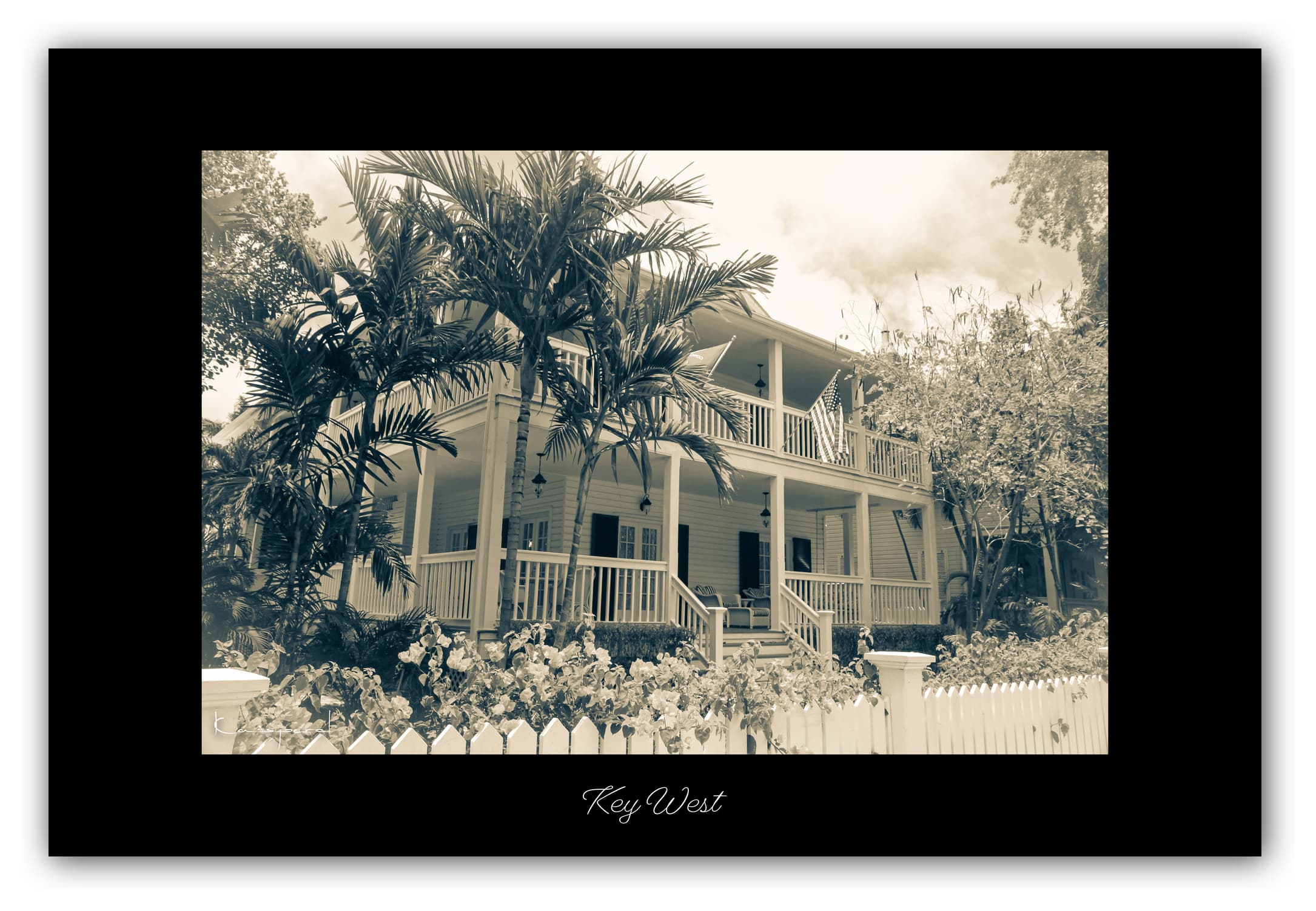 Poster Key West - Floride (États-Unis). Affiches Formats 30x40 cm, 40x60 cm ou 50x70cm. Impression sur Papier Photo. Décoration murale. Ville. Paysage. Coucher de Soleil. Sunrise. Mer.