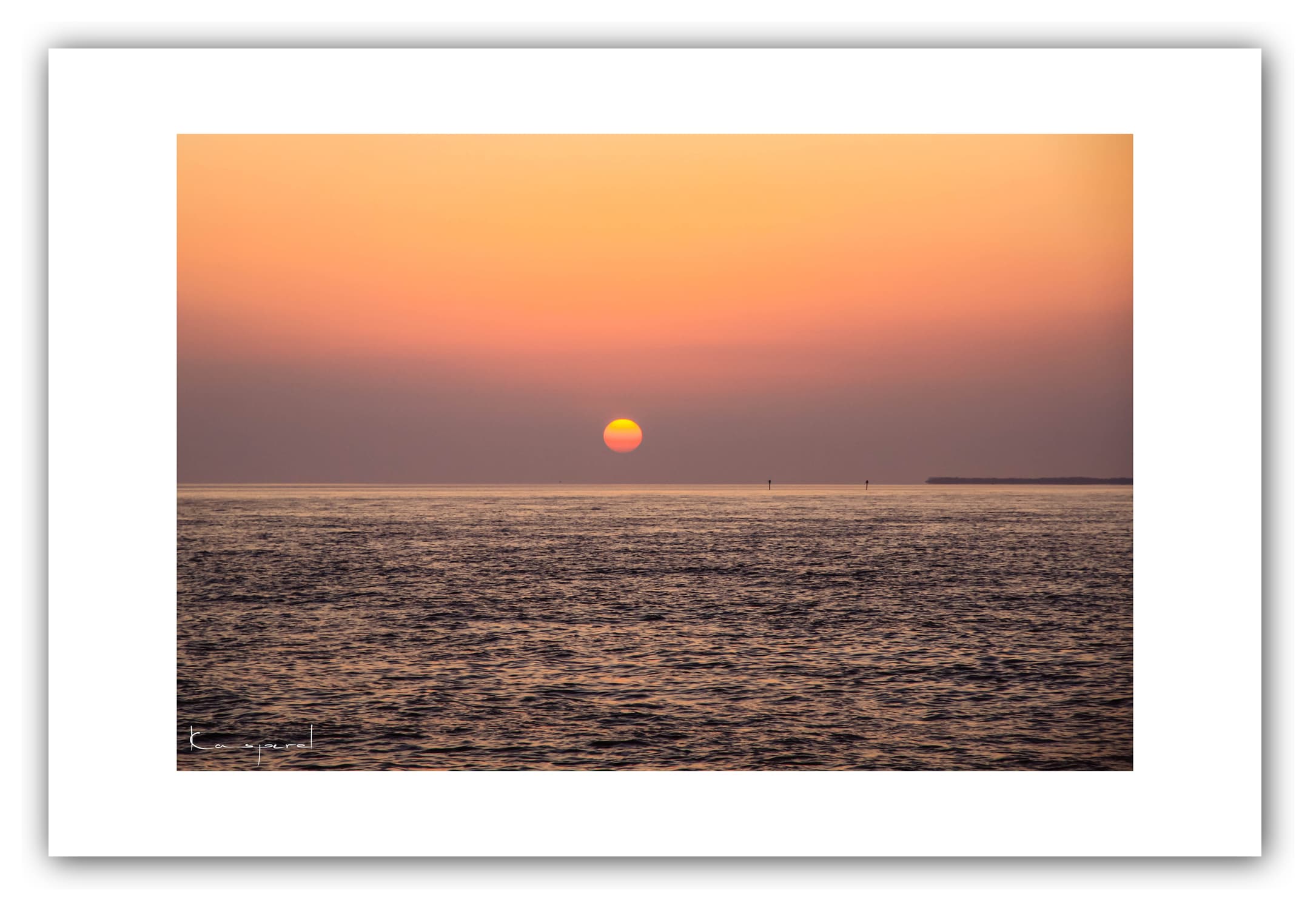Poster Key West - Floride (États-Unis). Affiches Formats 30x40 cm, 40x60 cm ou 50x70cm. Impression sur Papier Photo. Décoration murale. Ville. Paysage. Coucher de Soleil. Sunrise. Mer.