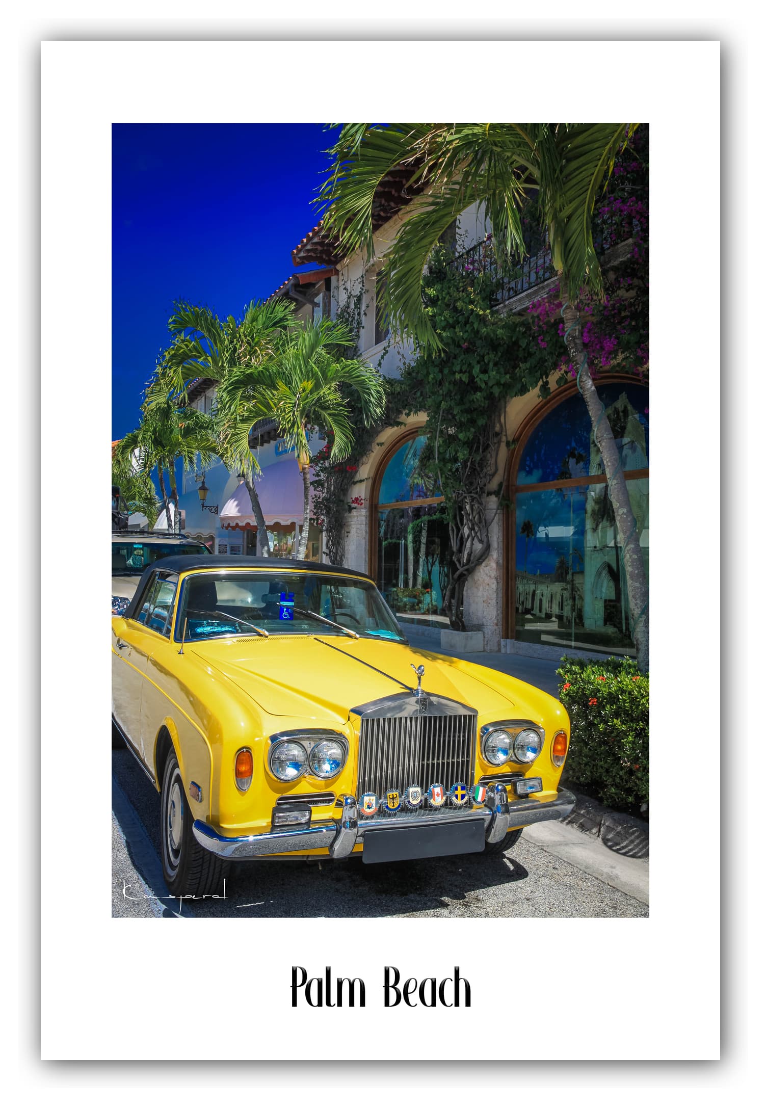 Poster Palm Beach - Floride (États-Unis). Affiches Formats 30x40 cm, 40x60 cm ou 50x70cm. Impression sur Papier Photo. Décoration murale. Ville. Paysage. Coucher de Soleil. Sunrise. Mer.
