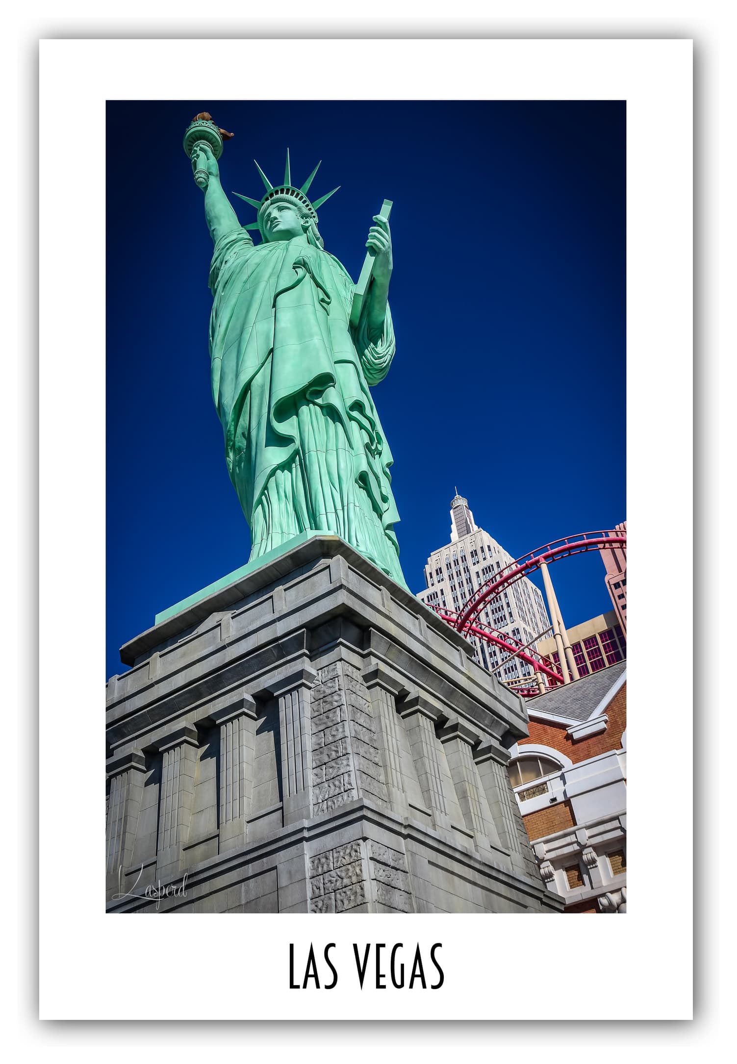 Poster Las Vegas - Nevada (États-Unis). Affiches Formats 30x40 cm, 40x60 cm ou 50x70 cm. Impression sur Papier Photo. Décoration murale. Architecture. Statue de la Liberté.