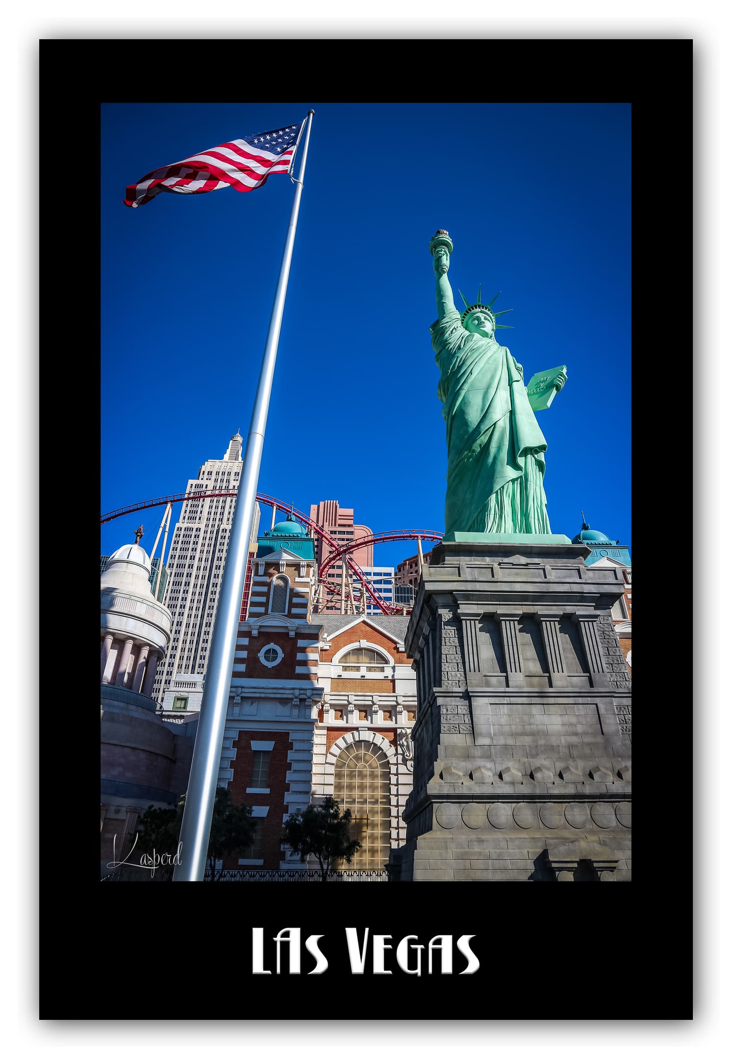 Poster Las Vegas - Nevada (États-Unis). Affiches Formats 30x40 cm, 40x60 cm ou 50x70 cm. Impression sur Papier Photo. Décoration murale. Architecture. Statue de la Liberté.