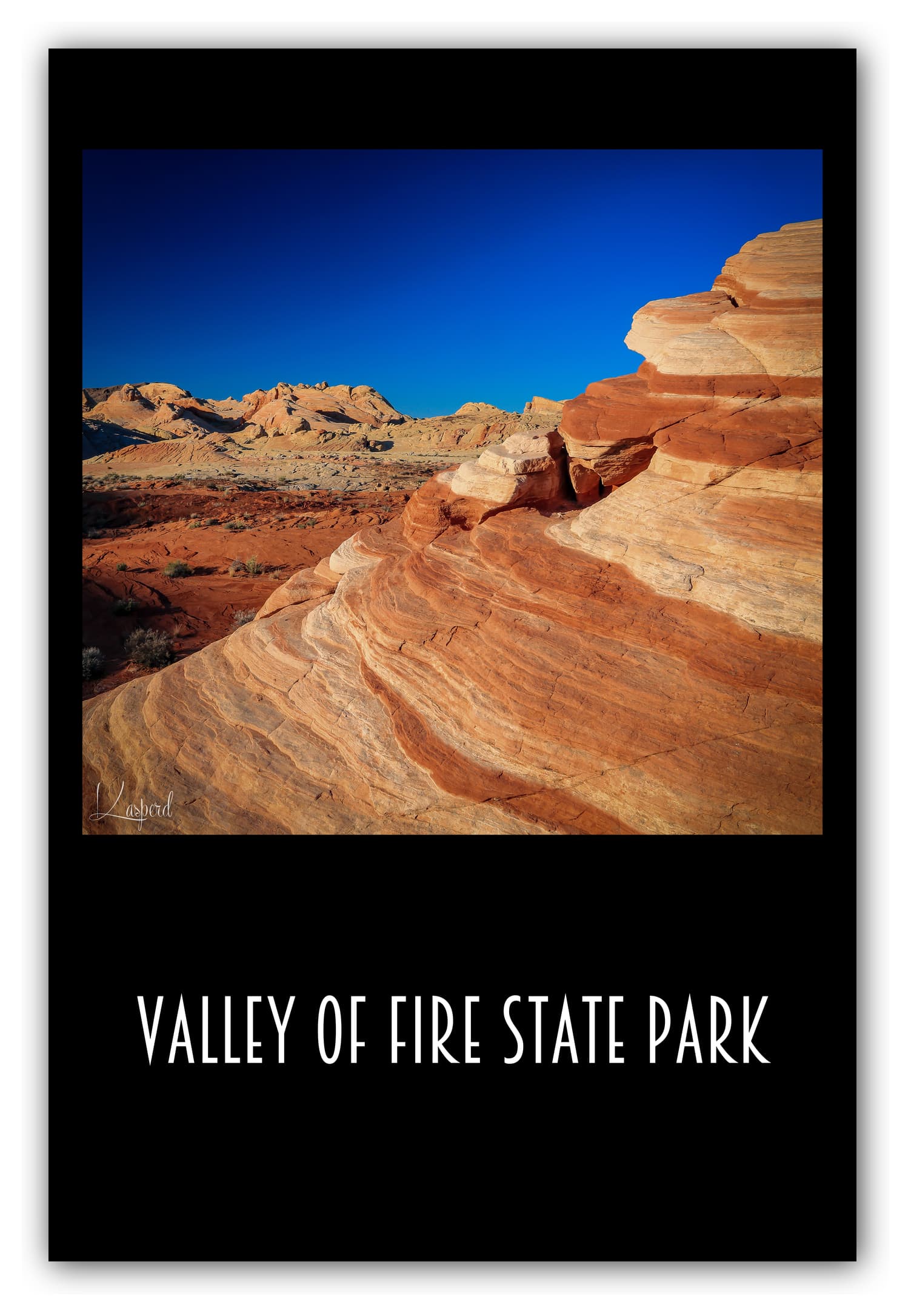Poster Valley of Fire - Nevada (États-Unis). Affiches Formats 30x40 cm, 40x60 cm ou 50x70 cm. Impression sur Papier Photo. Décoration murale. Paysage. Ouest Américain.