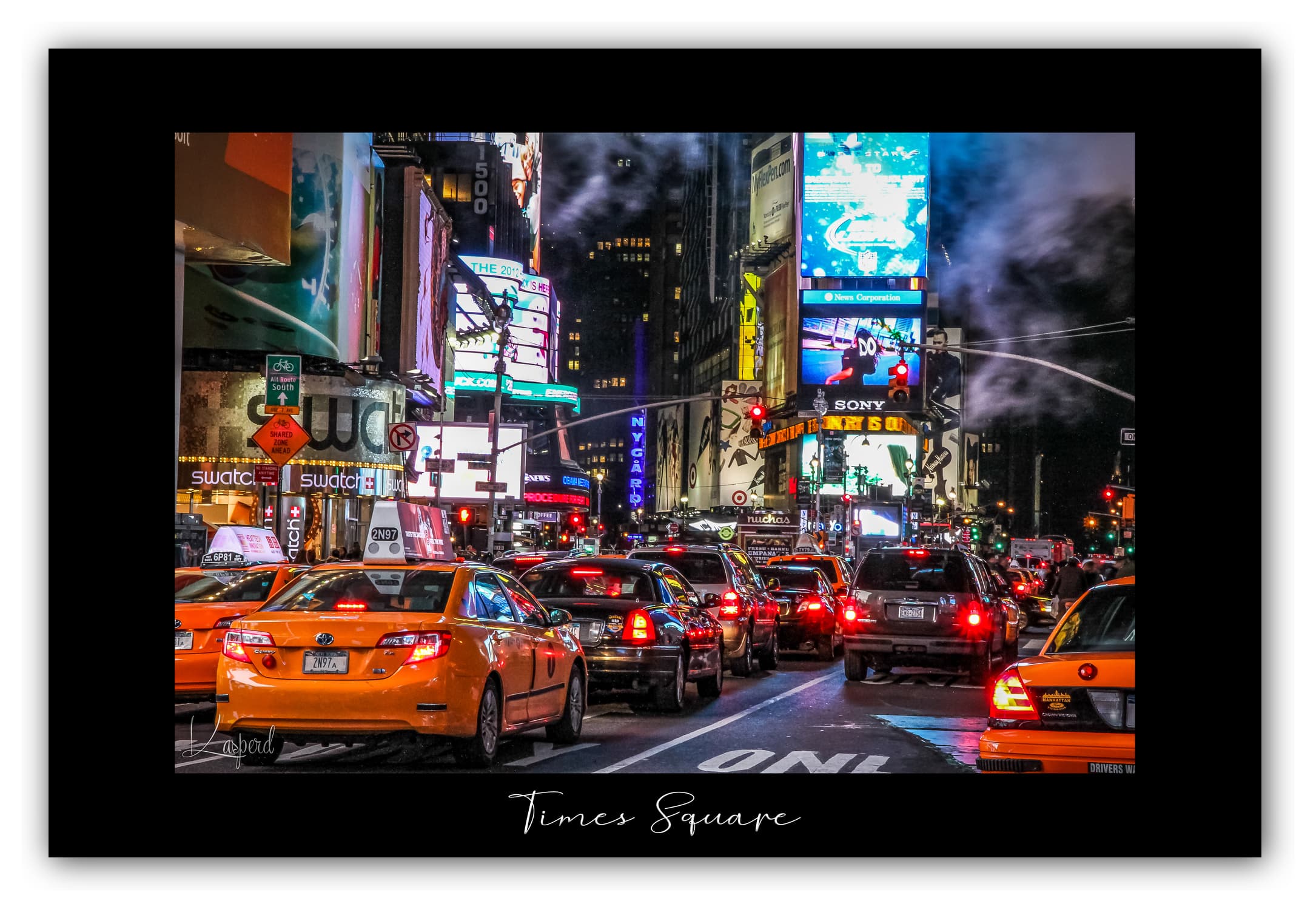Poster Times Square - New York (États-Unis). Affiches formats 30x40 cm, 40x60 cm ou 50x70 cm. Impression sur Papier Photo. Décoration murale. Architecture.