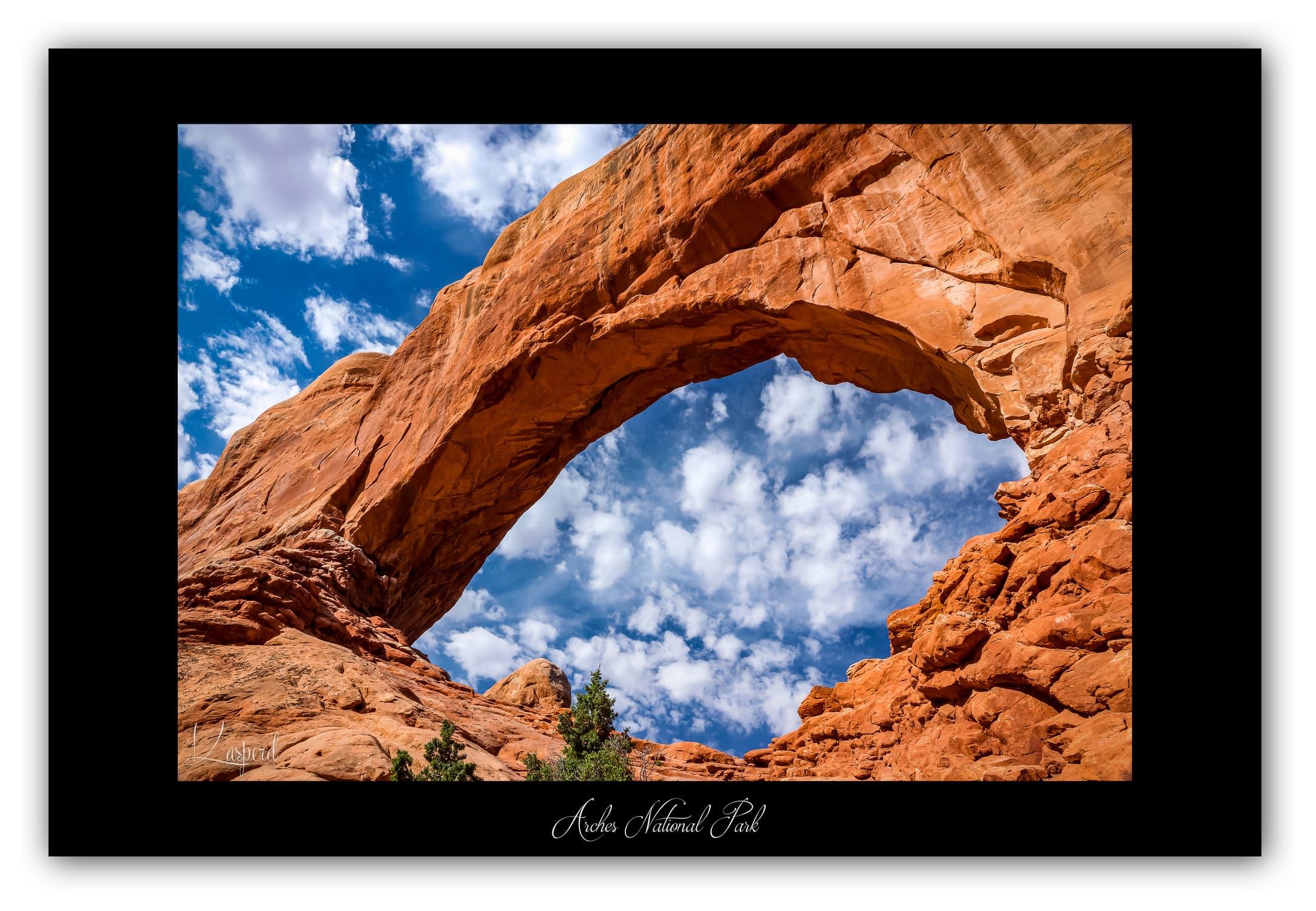 Poster Arches National Park - Utah (États-Unis). Affiches Formats 30x40cm, 40x60 cm ou 50x70 cm. Impression sur Papier Photo. Décoration murale. Paysage. Ouest Américain.