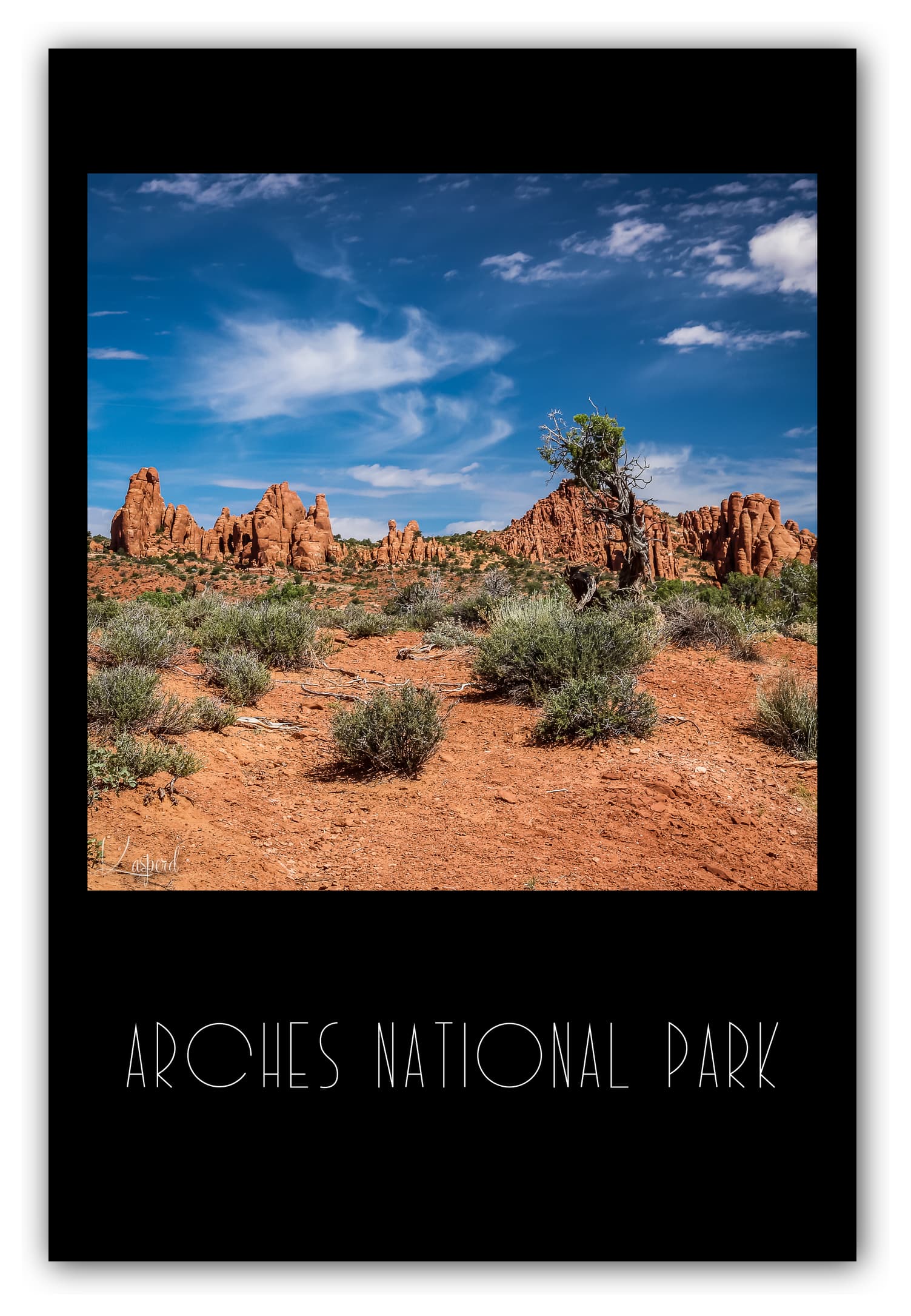 Poster Arches National Park - Utah (États-Unis). Affiches Formats 30x40cm, 40x60 cm ou 50x70 cm. Impression sur Papier Photo. Décoration murale. Paysage. Ouest Américain.