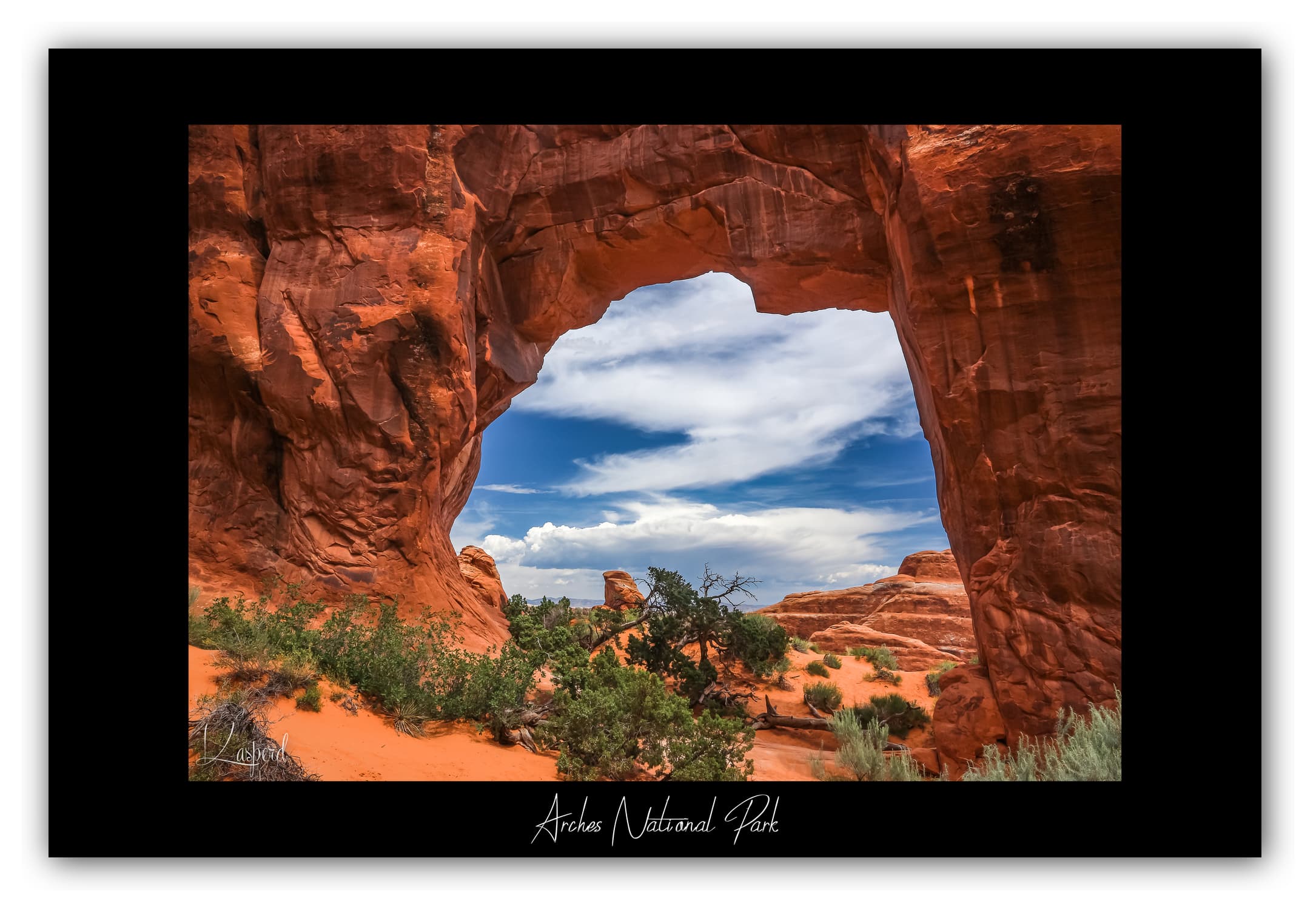 Poster Arches National Park - Utah (États-Unis). Affiches Formats 30x40 cm, 40x60 cm ou 50x70 cm. Impression sur Papier Photo. Décoration murale. Paysage. Ouest Américain.