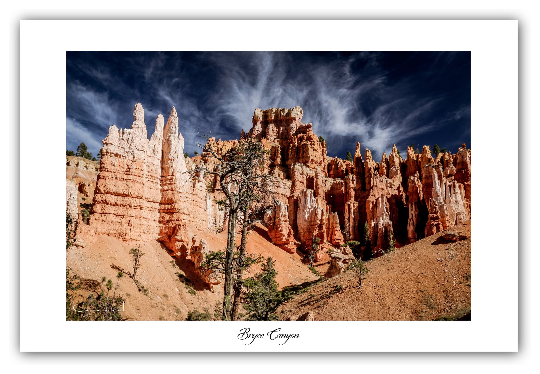 Poster Bryce Canyon - Utah (États-Unis). Affiches Formats 30x40 cm, 40x60 cm ou 50x70 cm. Impression sur Papier Photo. Décoration murale. Paysage. Ouest Américain.