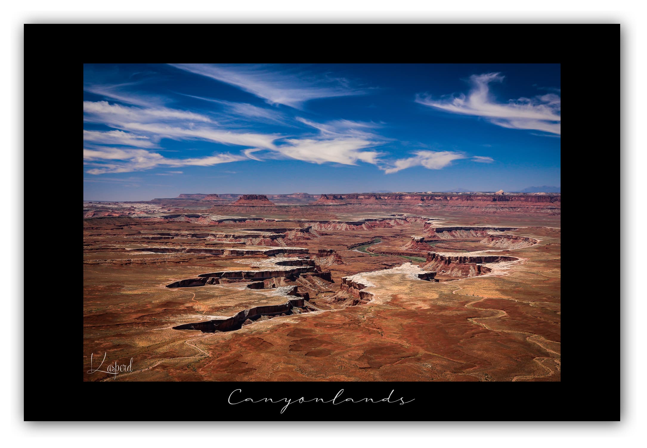 Poster Canyonlands National Park - Utah (États-Unis). Affiches Formats 30x40 cm, 40x60 cm ou 50x70 cm. Impression sur Papier Photo. Décoration murale. Paysage. Ouest Américain.