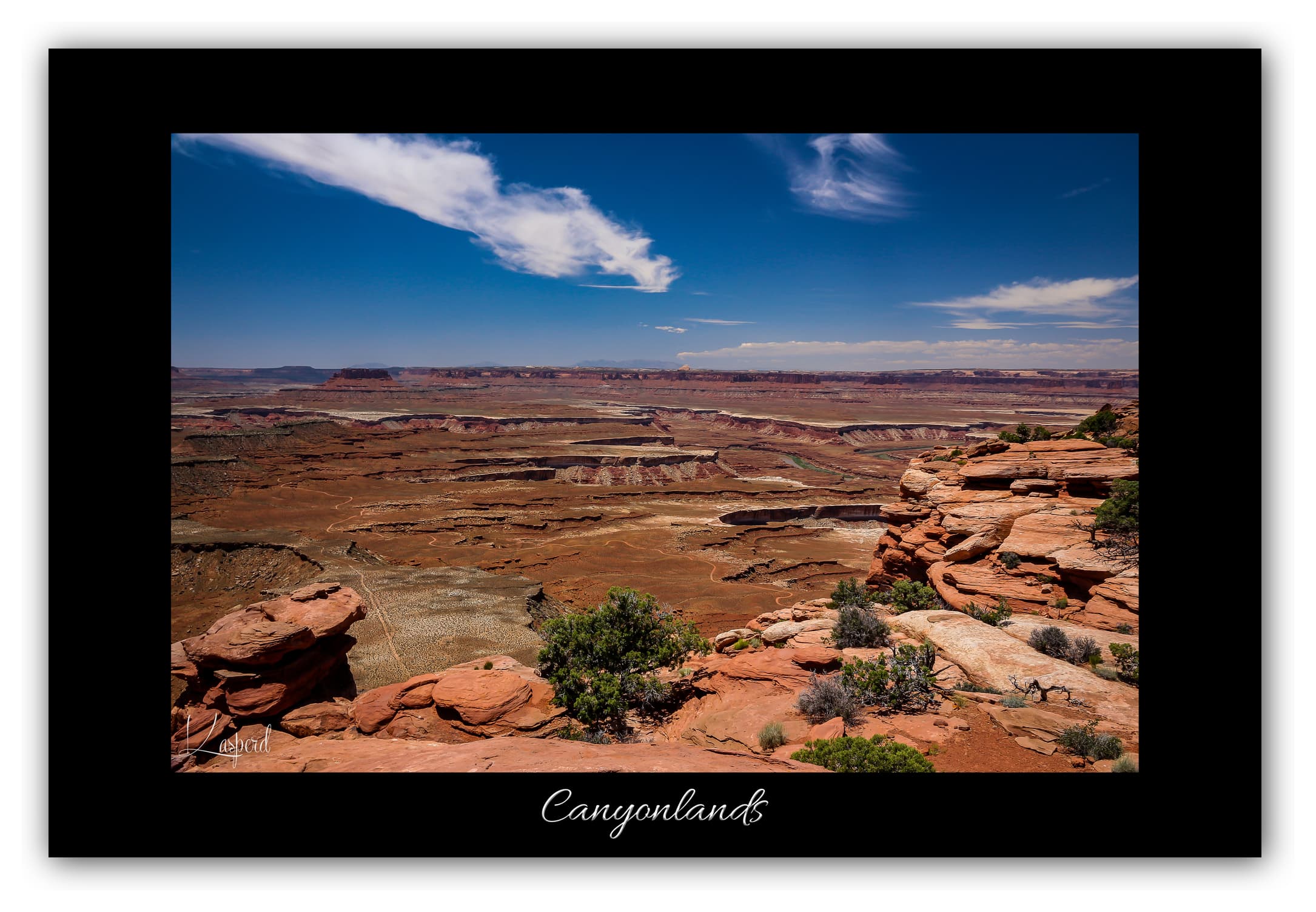 Poster Canyonlands National Park - Utah (États-Unis). Affiches Formats 30x40 cm, 40x60 cm ou 50x70 cm. Impression sur Papier Photo. Décoration murale. Paysage. Ouest Américain.