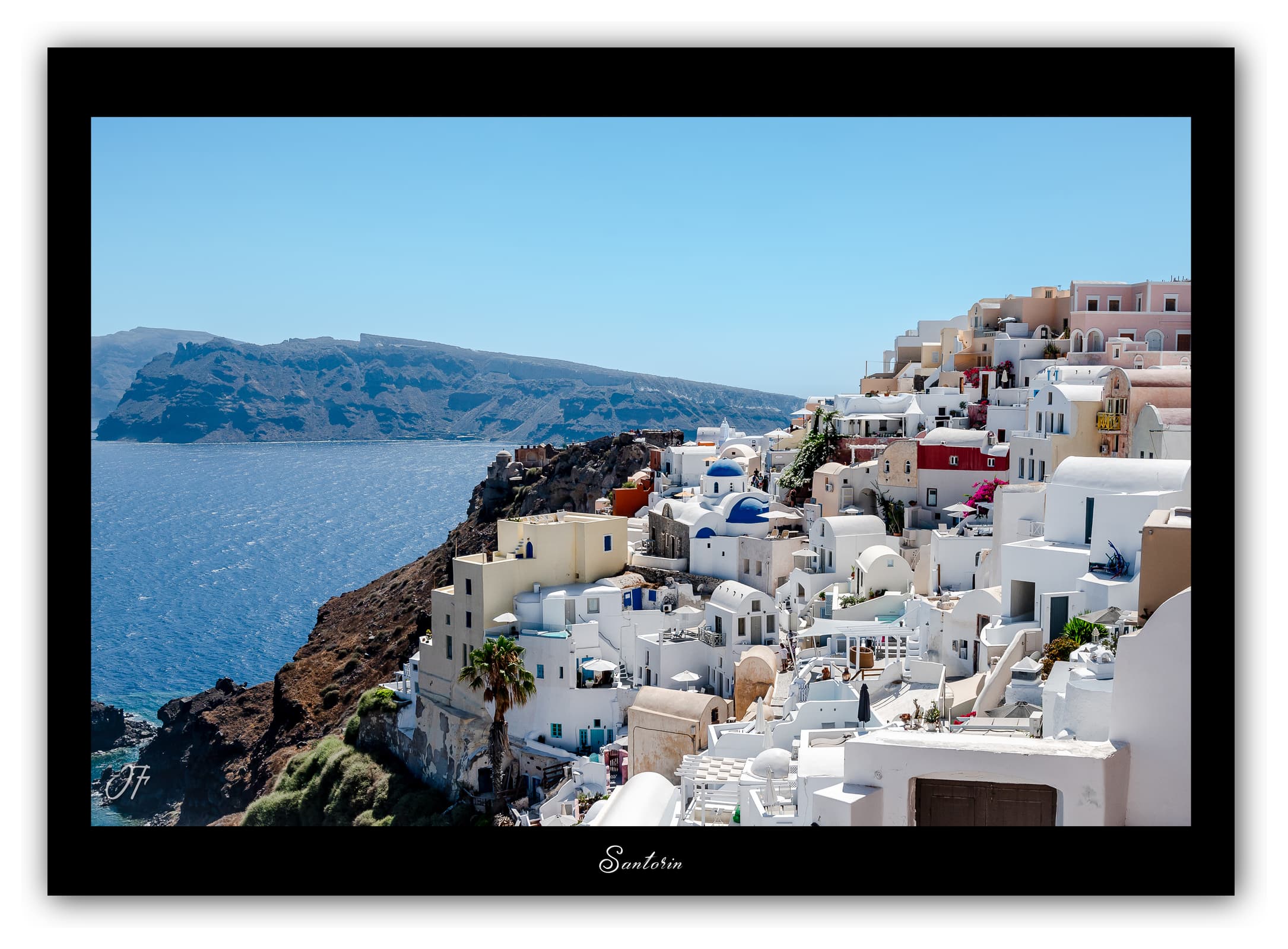 Générique Poster Oia (Santorin - Grèce). Affiches Formats 30x40cm, 40x60 cm ou 50x70 cm. Impression sur Papier Photo. Décoration murale. Architecture. Mer.