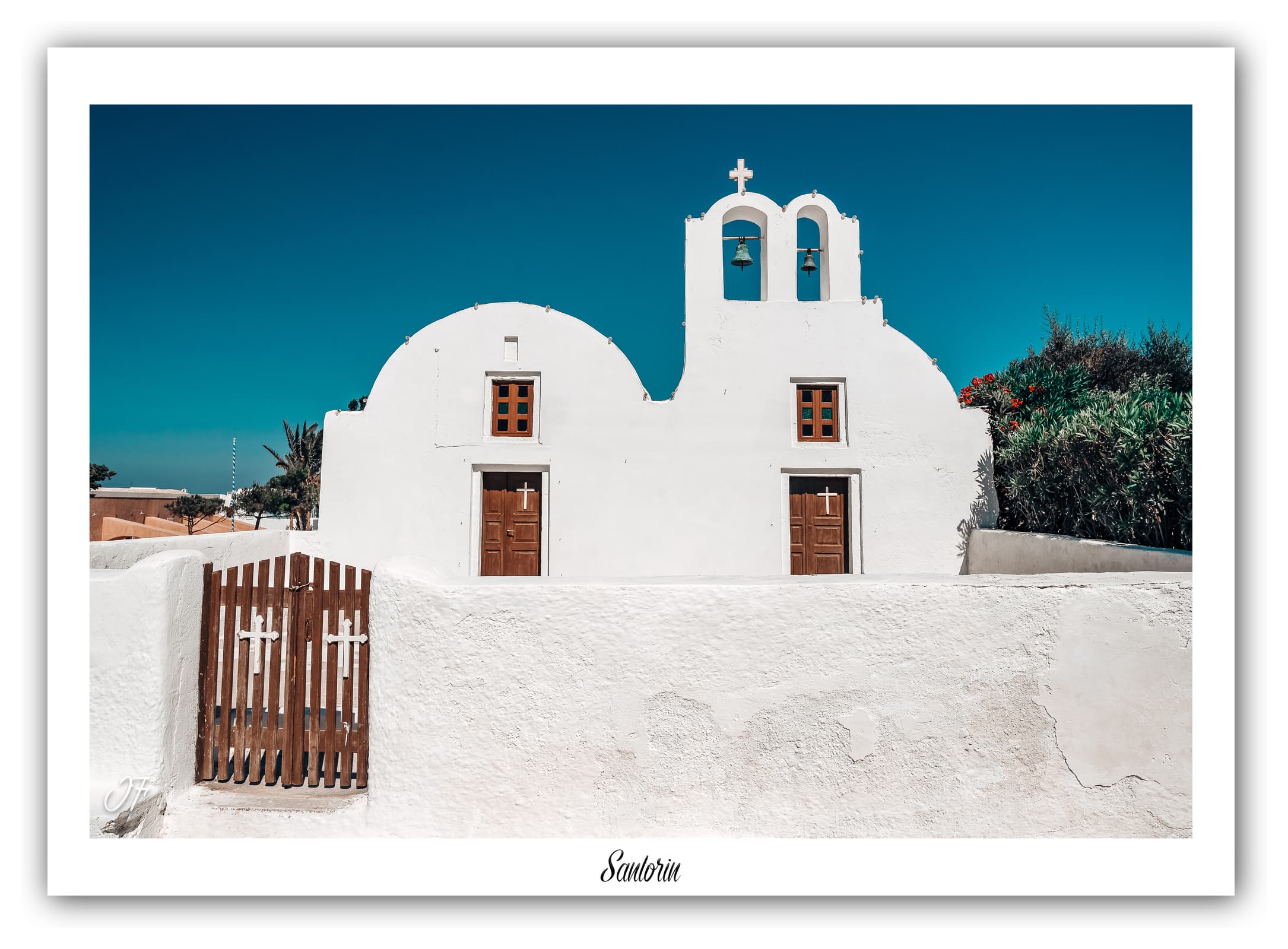 Générique Poster Oia (Santorin - Grèce). Affiches Formats 30x40cm, 40x60 cm ou 50x70 cm. Impression sur Papier Photo. Décoration murale. Architecture. Mer.
