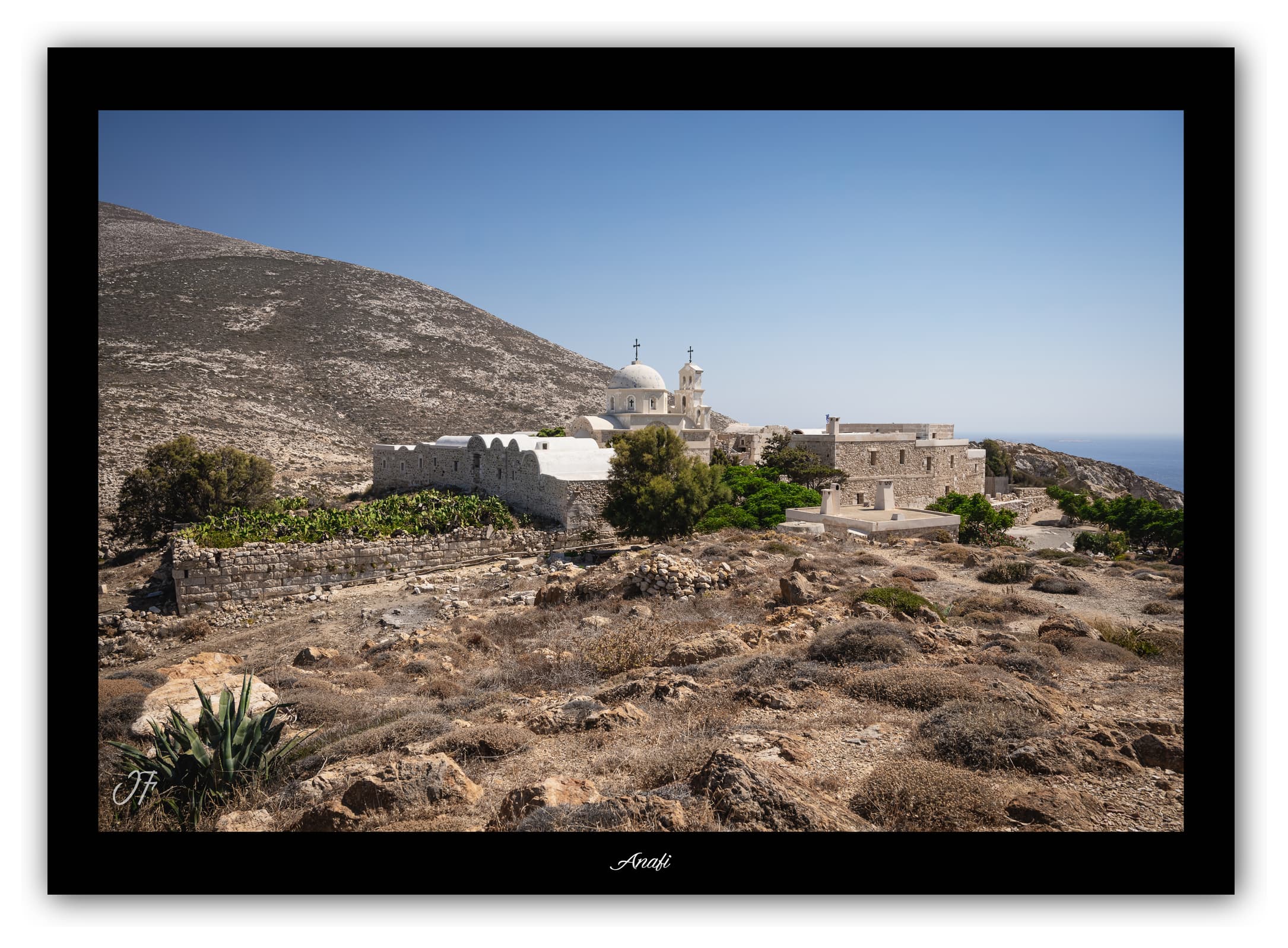 Générique Poster Anafi (Grèce). Affiches Formats 30x40cm, 40x60 cm ou 50x70 cm. Impression sur Papier Photo. Décoration murale. Architecture. Mer.