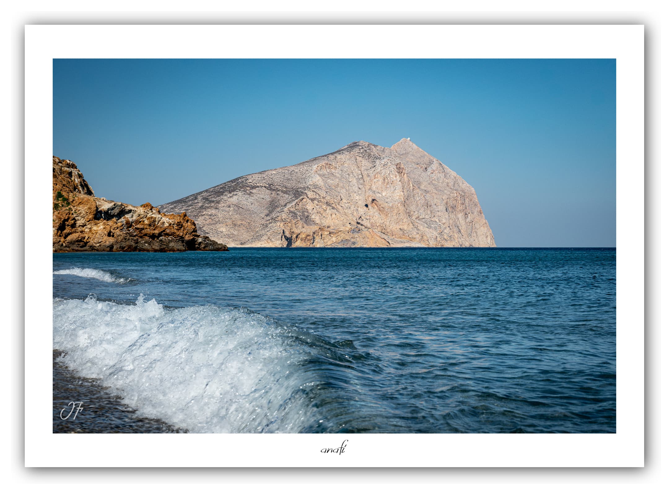 Générique Poster Anafi (Grèce). Affiches Formats 30x40cm, 40x60 cm ou 50x70 cm. Impression sur Papier Photo. Décoration murale. Paysage. Mer.
