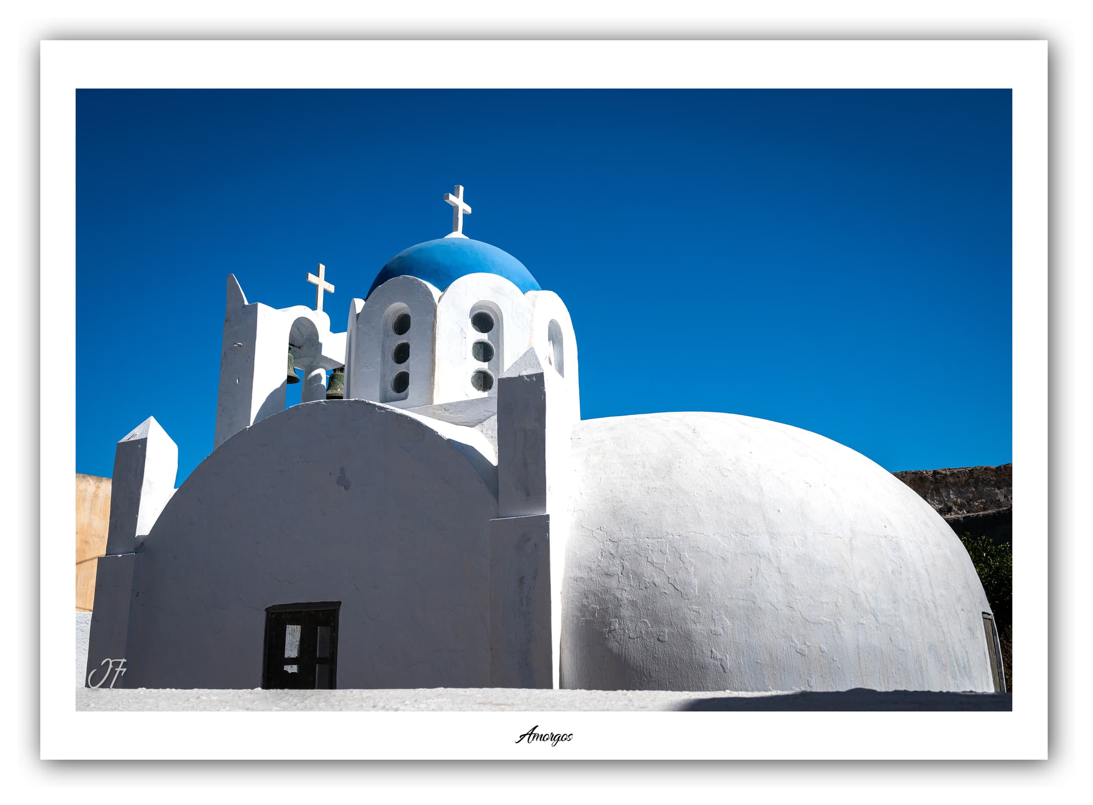 Générique Poster Amorgos (Les Cyclades - Grèce). Affiches Formats 30x40cm, 40x60 cm ou 50x70 cm. Impression sur Papier Photo. Décoration murale. Architecture. Mer.