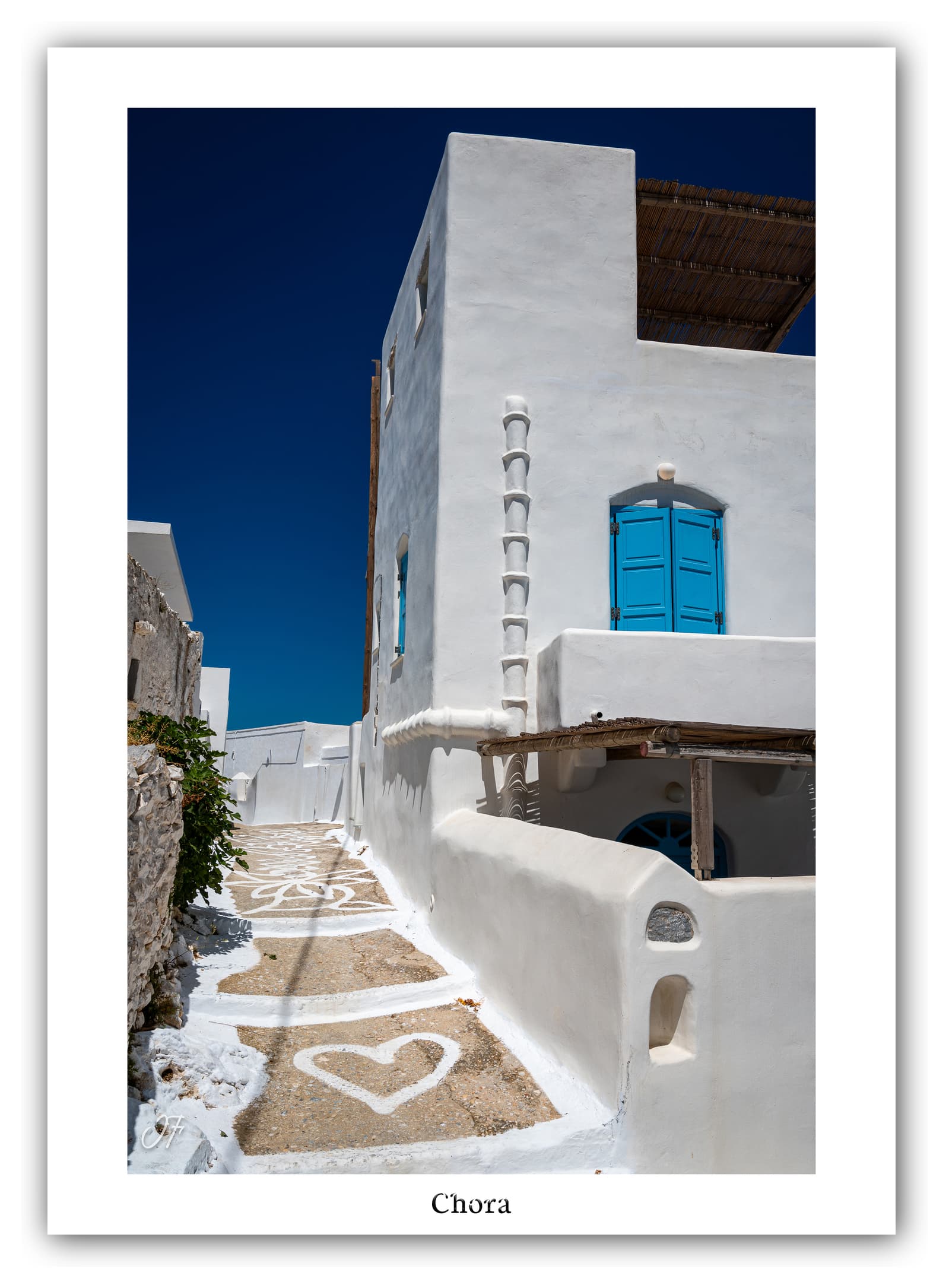Générique Poster Chora (Amorgos - Grèce). Affiches Formats 30x40cm, 40x60 cm ou 50x70 cm. Impression sur Papier Photo. Décoration murale. Architecture. Mer.