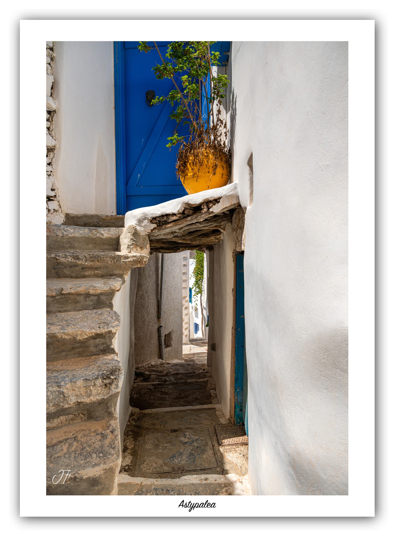 Générique Poster Chora (Astypalea - Grèce). Affiches Formats 30x40cm, 40x60 cm ou 50x70 cm. Impression sur Papier Photo. Décoration murale. Architecture. Mer.