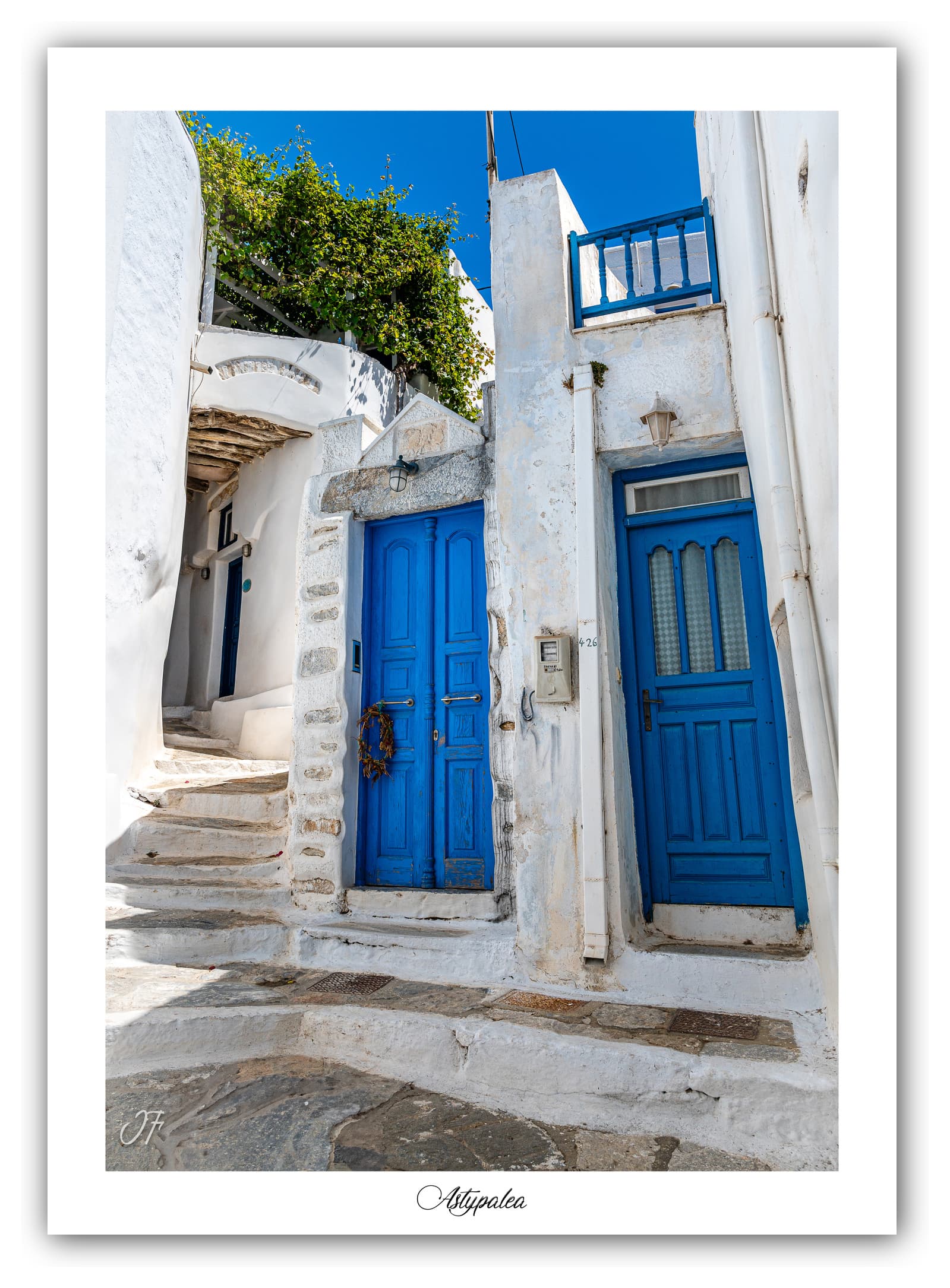 Générique Poster Chora (Astypalea - Grèce). Affiches Formats 30x40cm, 40x60 cm ou 50x70 cm. Impression sur Papier Photo. Décoration murale. Architecture. Mer.