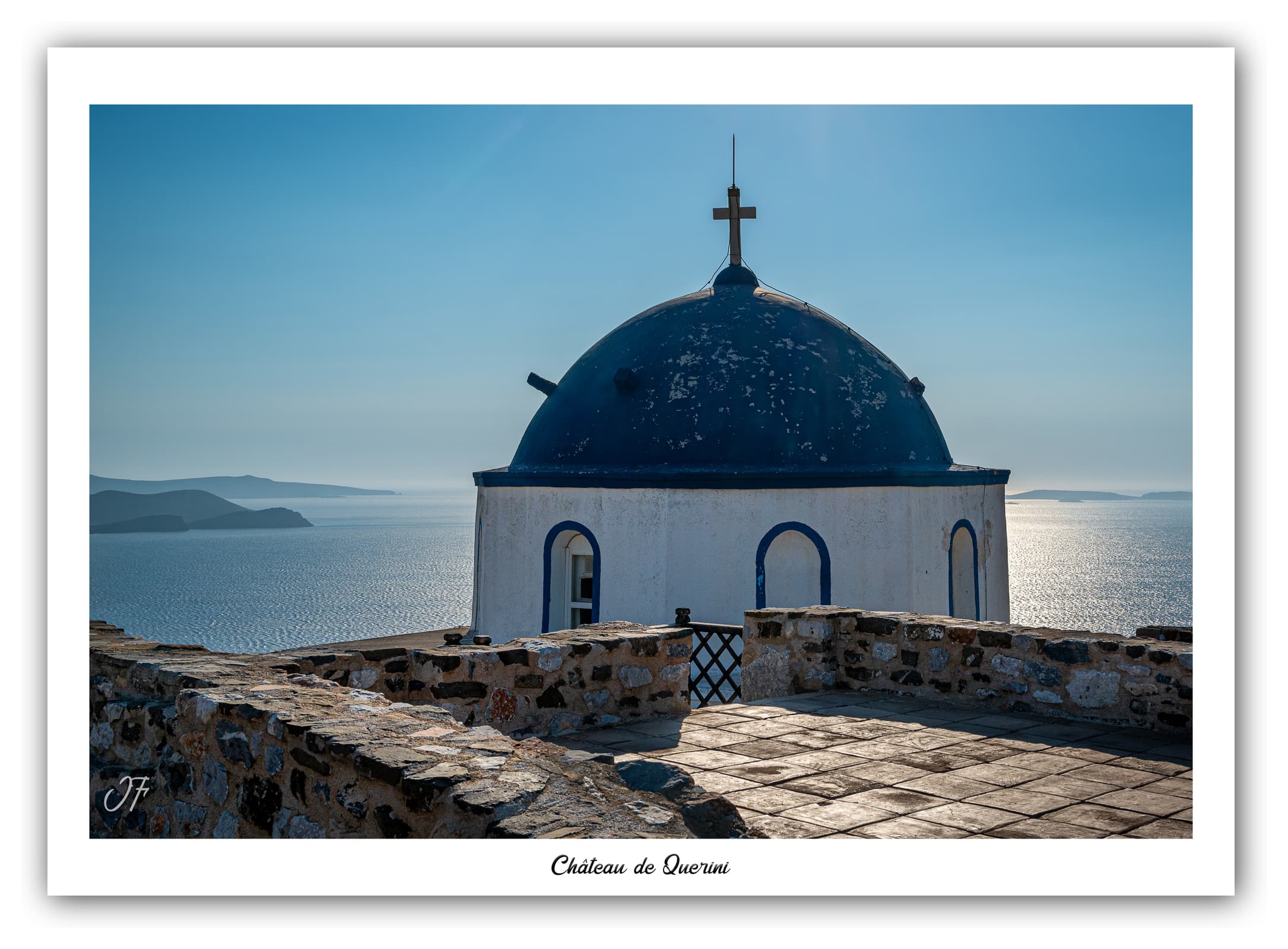 Générique Poster Château de Querini (Astypalea - Grèce). Affiches Formats 30x40cm, 40x60 cm ou 50x70 cm. Impression sur Papier Photo. Décoration murale. Architecture. Mer.